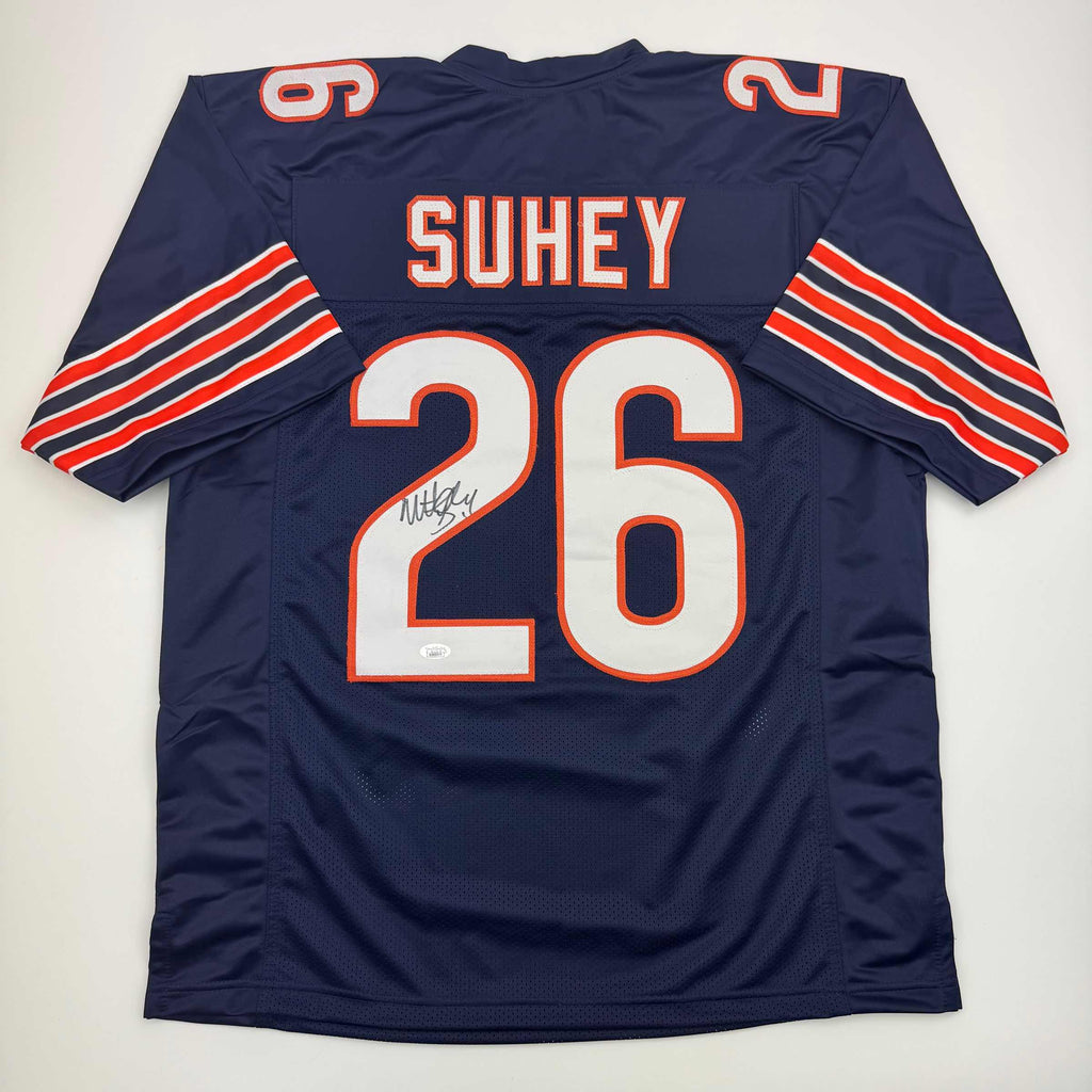 autographed-signed-matt-suhey-chicago-blue-football-jersey-jsa-coa