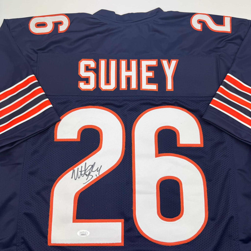 autographed-signed-matt-suhey-chicago-blue-football-jersey-jsa-coa