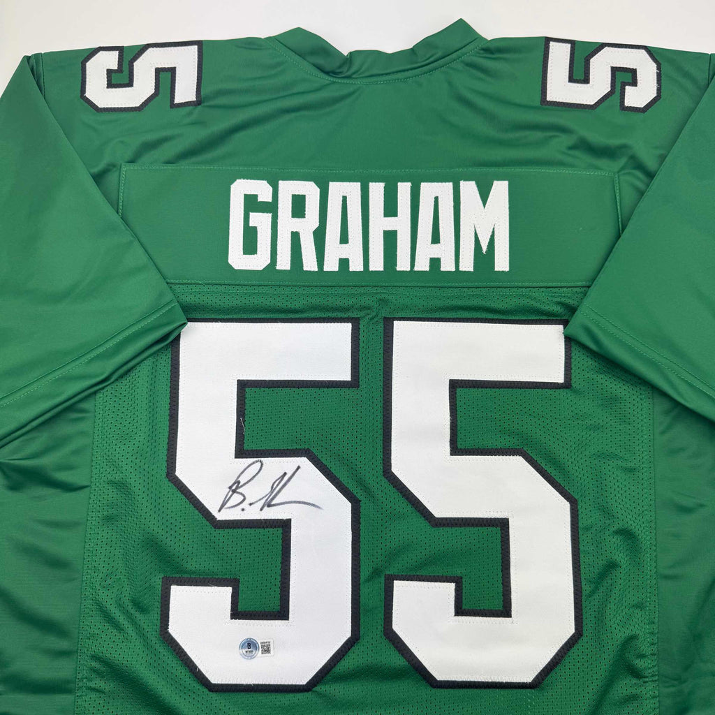 autographed-signed-brandon-graham-philadelphia-kelly-green-football-jersey-jsa-coa