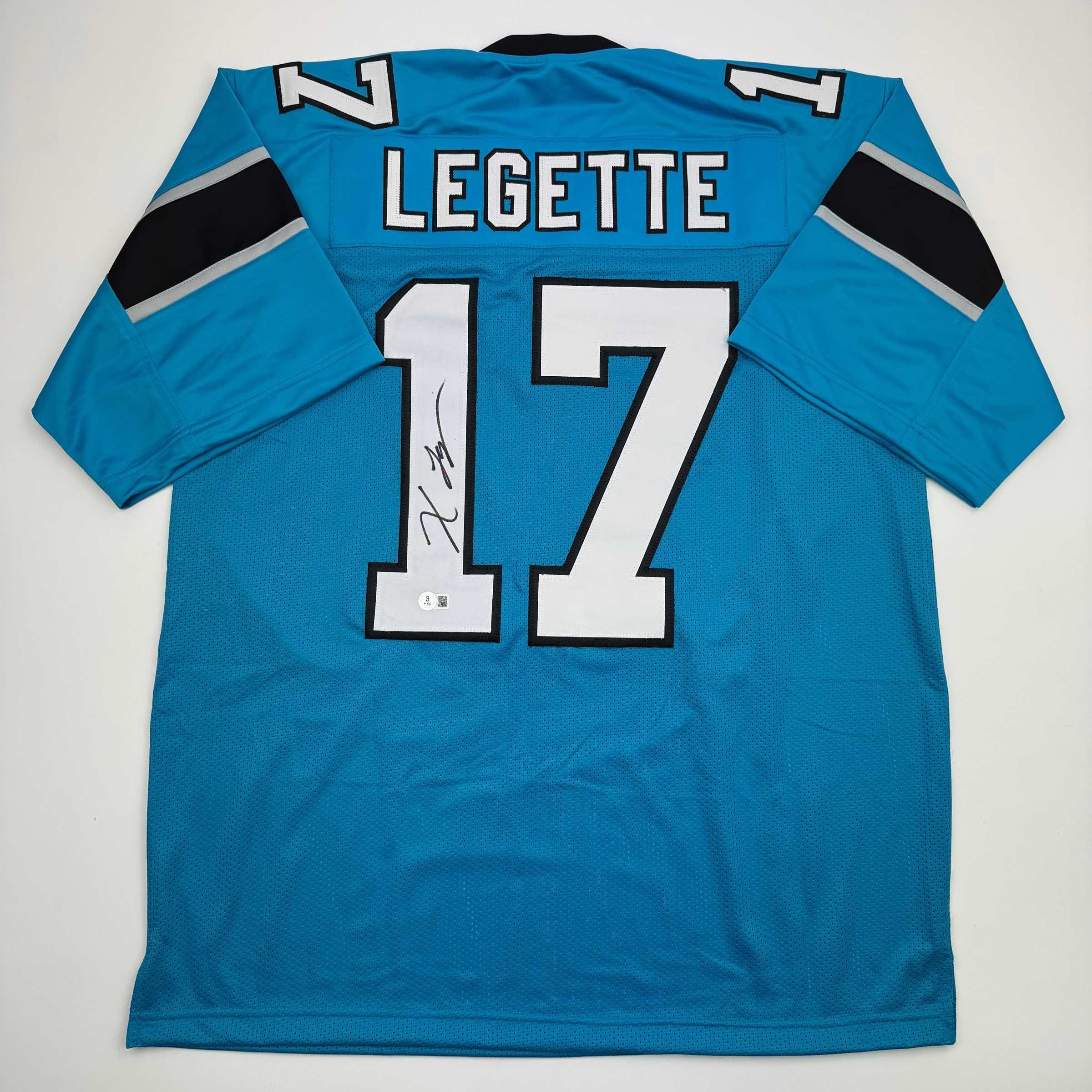 autographed-signed-xavier-legette-carolina-blue-football-jersey-beckett-bas-coa
