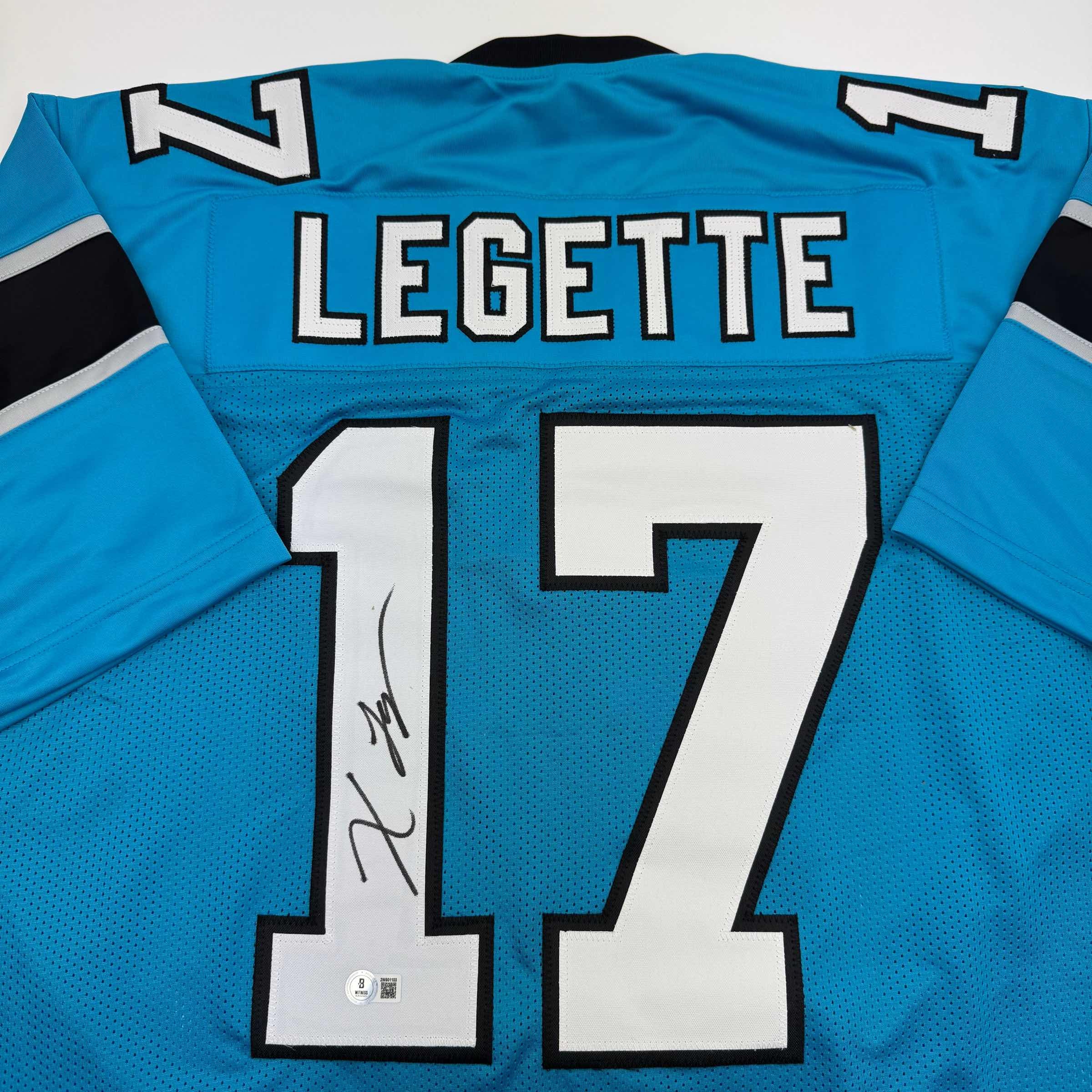 autographed-signed-xavier-legette-carolina-blue-football-jersey-beckett-bas-coa