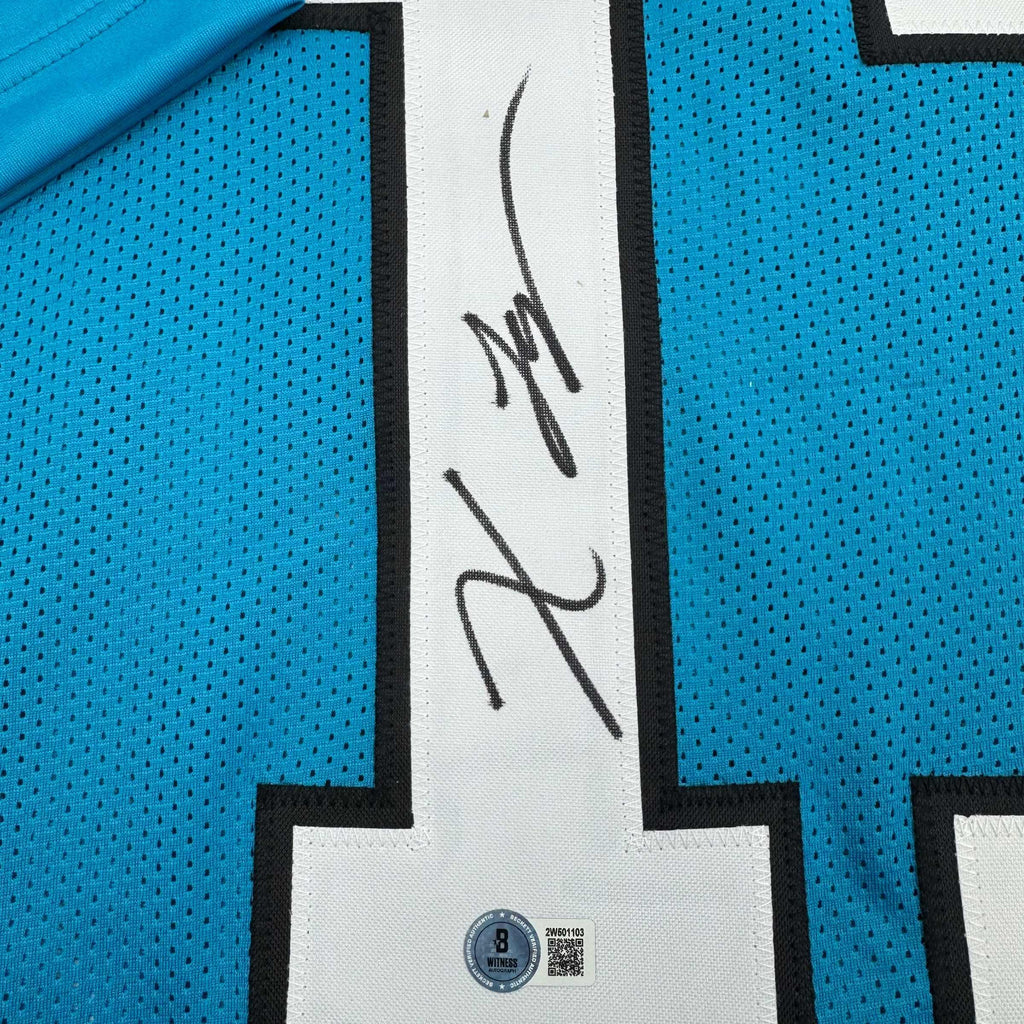 autographed-signed-xavier-legette-carolina-blue-football-jersey-beckett-bas-coa