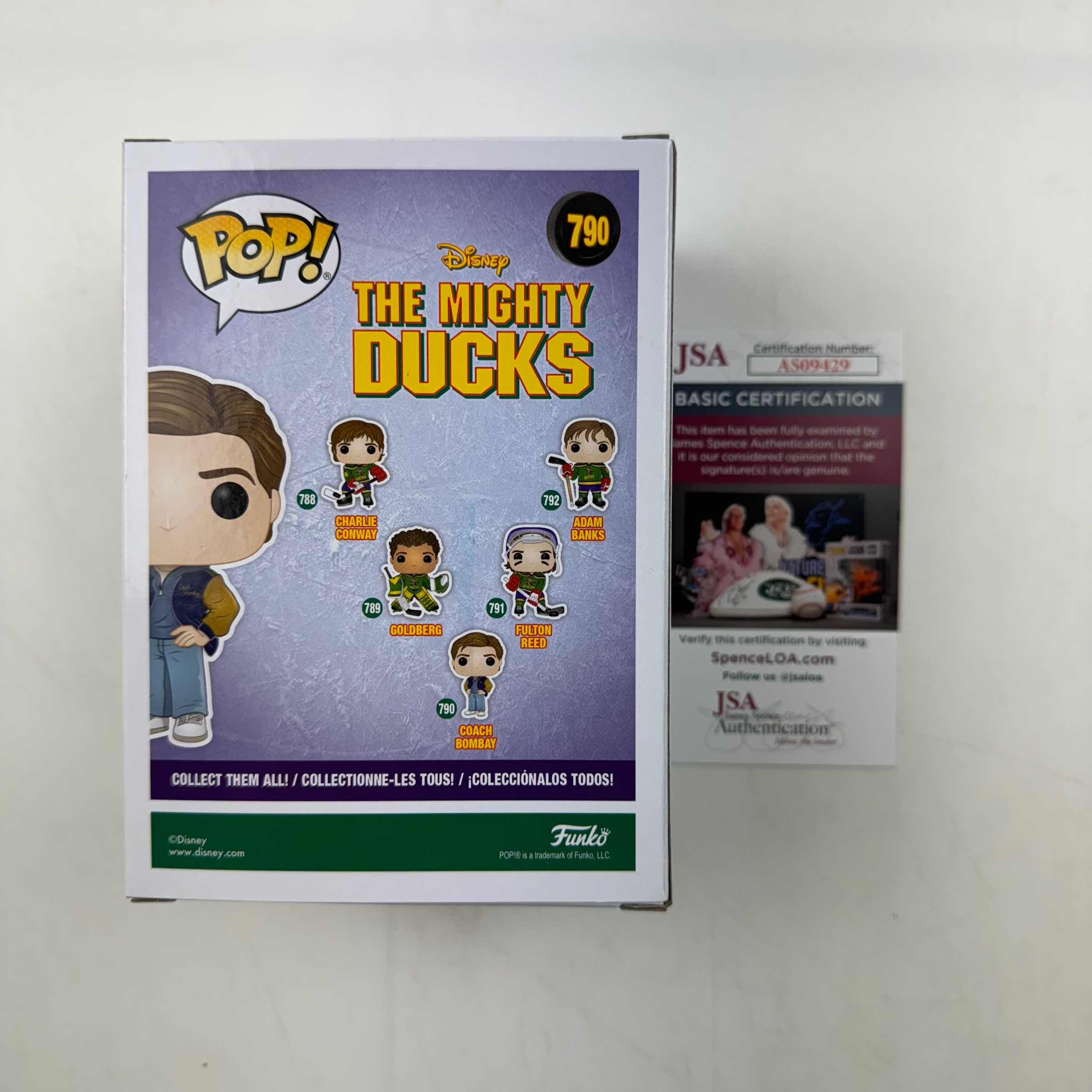 autographed-signed-coach-gordon-bombay-emilio-estevez-the-mighty-ducks-funko-pop-790-movie-figurine-toy-jsa-coa