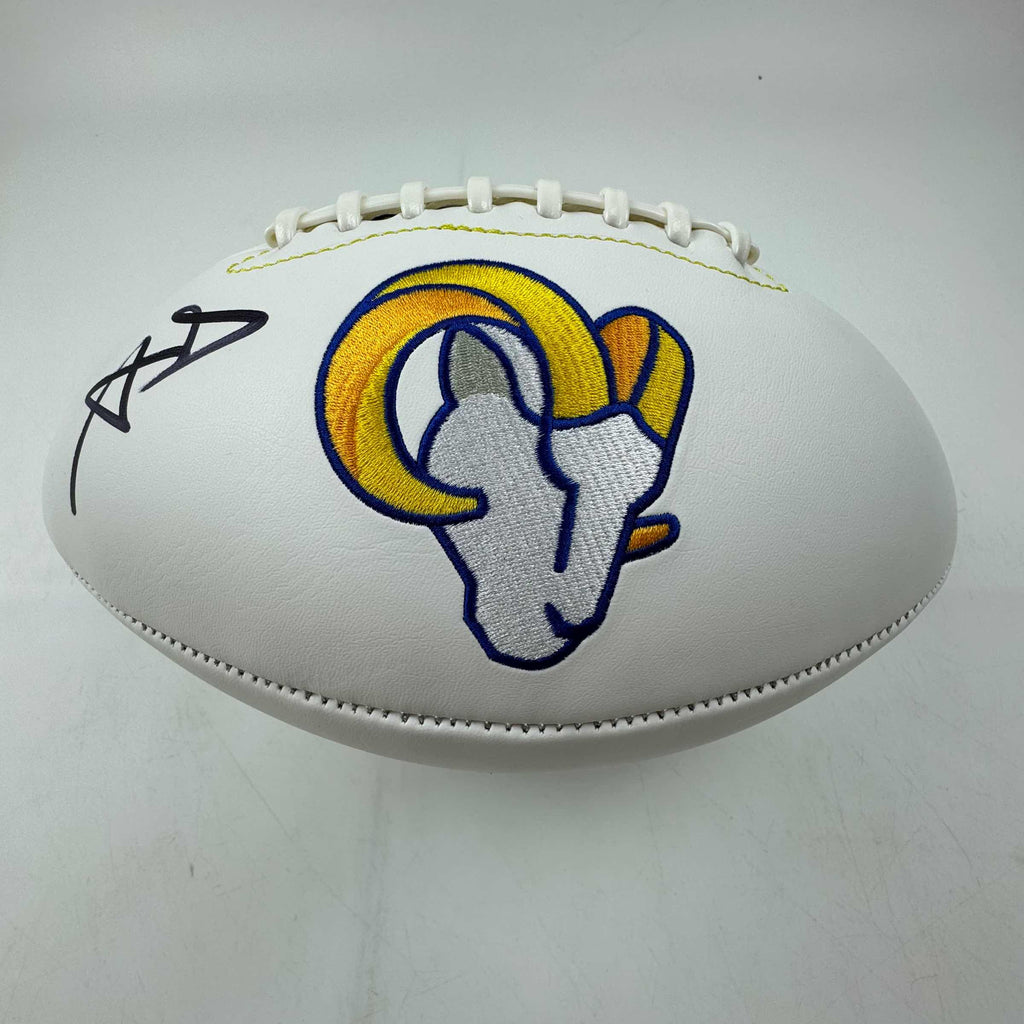 autographed-signed-aaron-donald-los-angeles-rams-full-size-f-s-white-panel-logo-football-beckett-coa