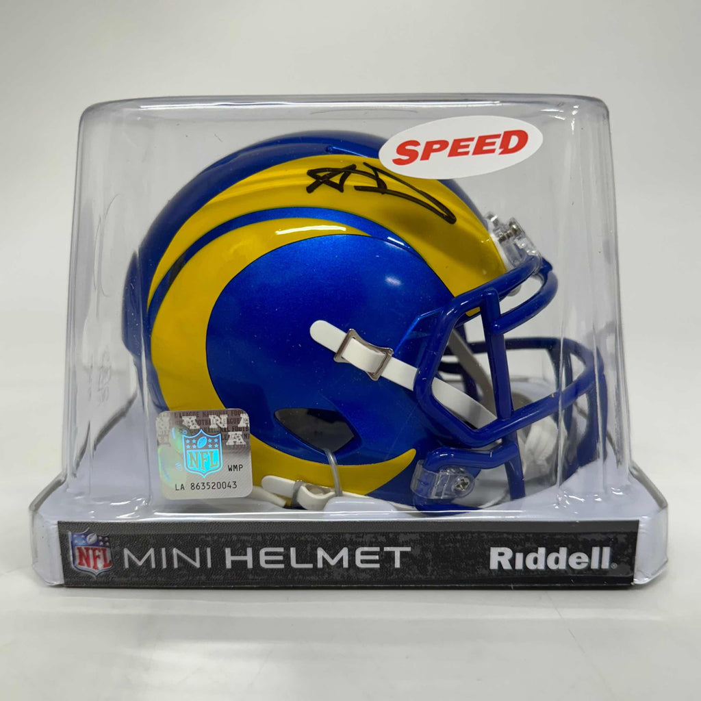autographed-signed-aaron-donald-los-angeles-rams-speed-mini-football-helmet-beckett-coa