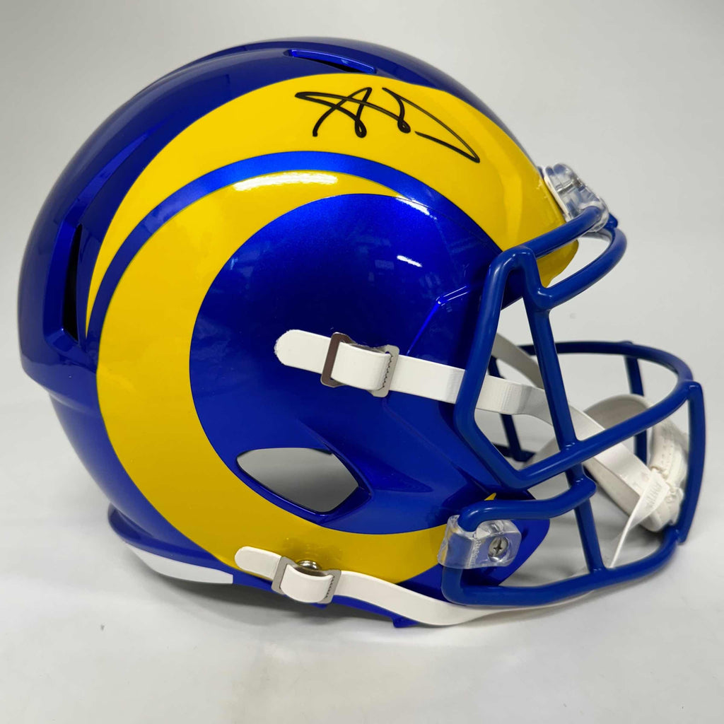 autographed-signed-aaron-donald-los-angeles-rams-full-size-f-s-football-helmet-beckett-coa