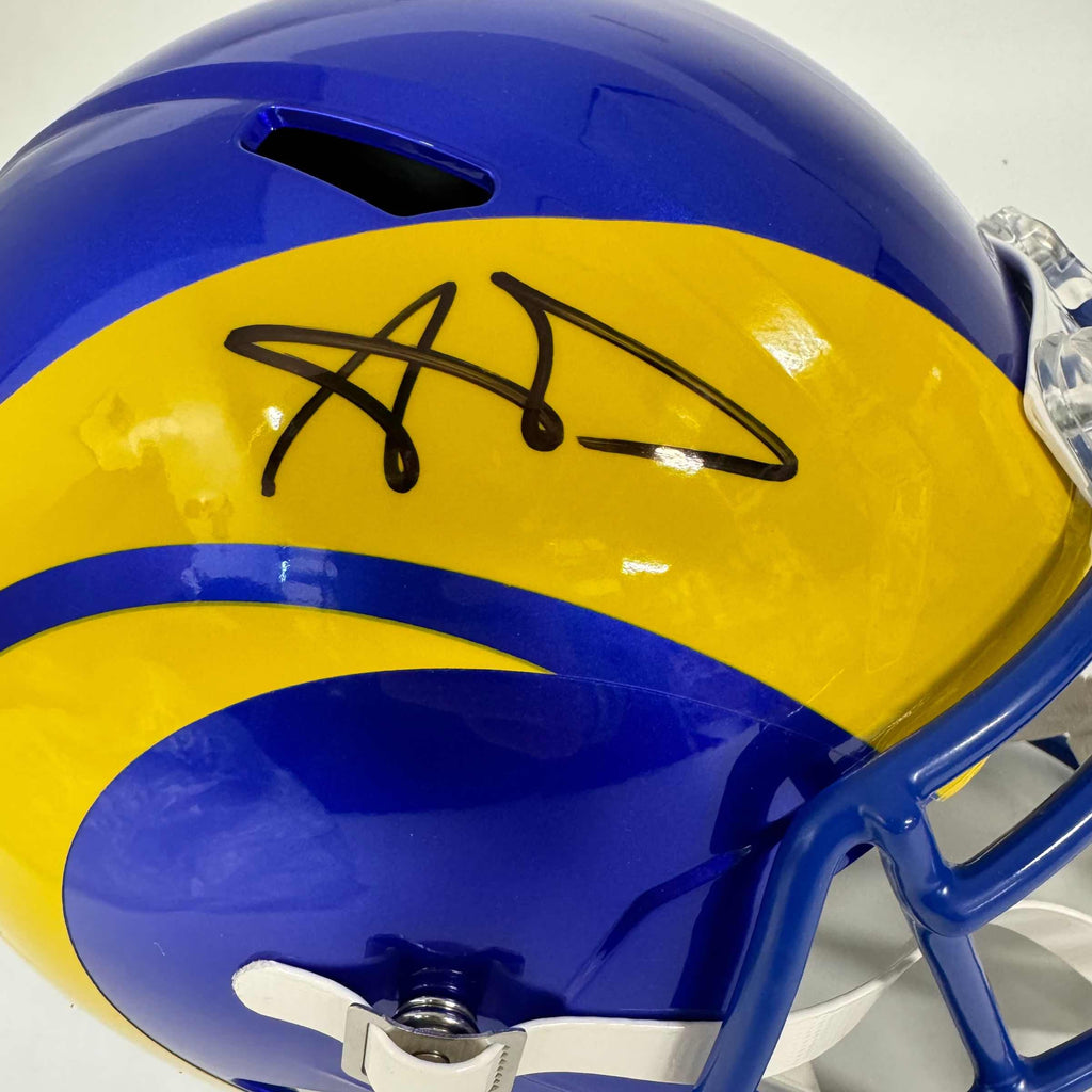 autographed-signed-aaron-donald-los-angeles-rams-full-size-f-s-football-helmet-beckett-coa