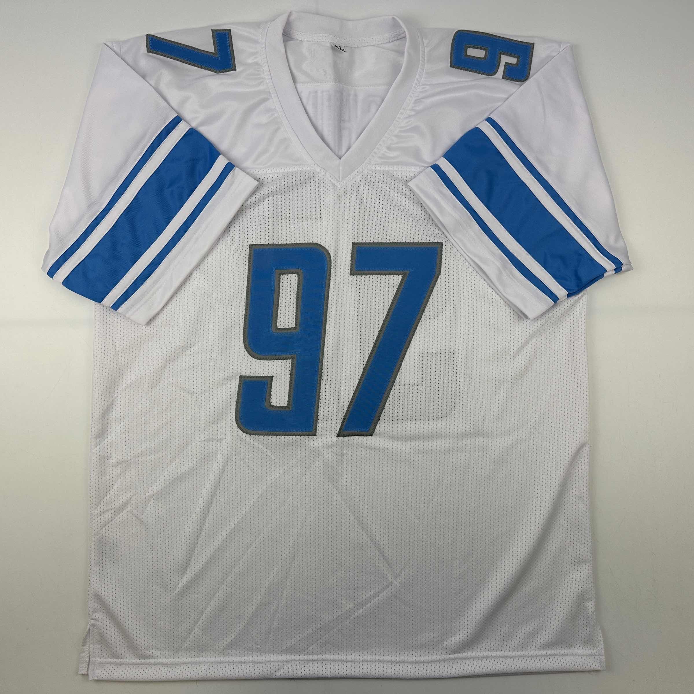 autographed-signed-aidan-hutchinson-detroit-white-football-jersey-beckett-bas-coa