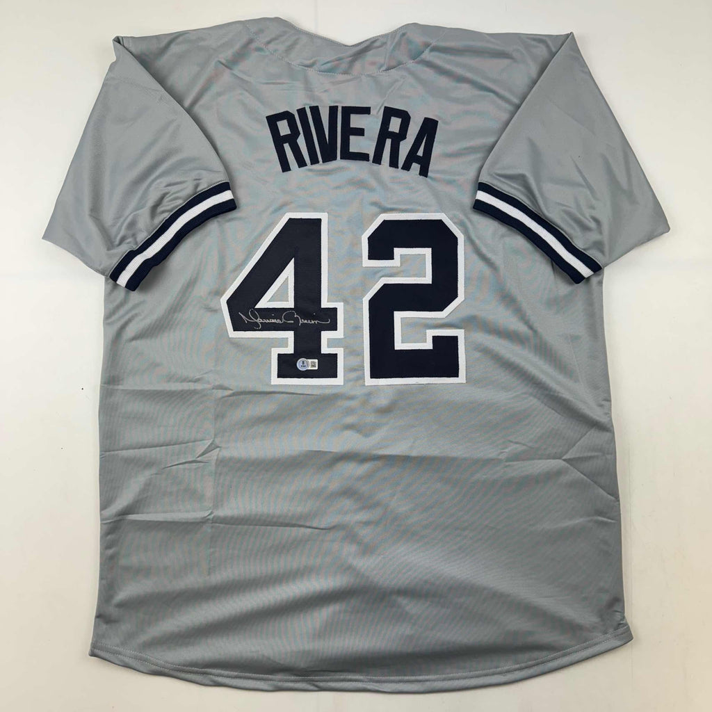 autographed-signed-mariano-rivera-new-york-grey-baseball-jersey-beckett-bas-coa-holo