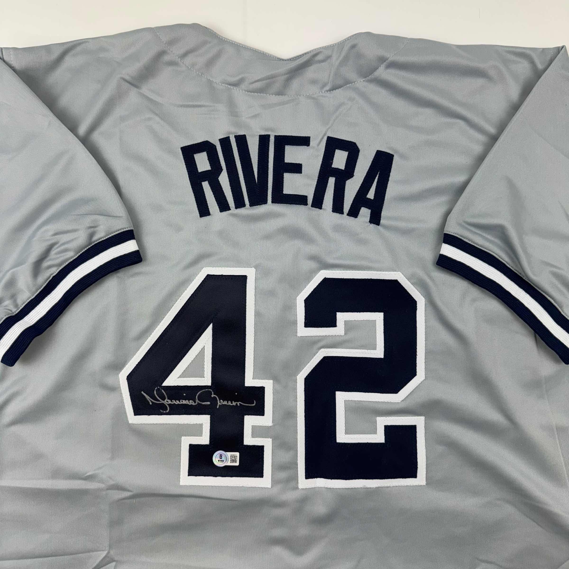 autographed-signed-mariano-rivera-new-york-grey-baseball-jersey-beckett-bas-coa-holo