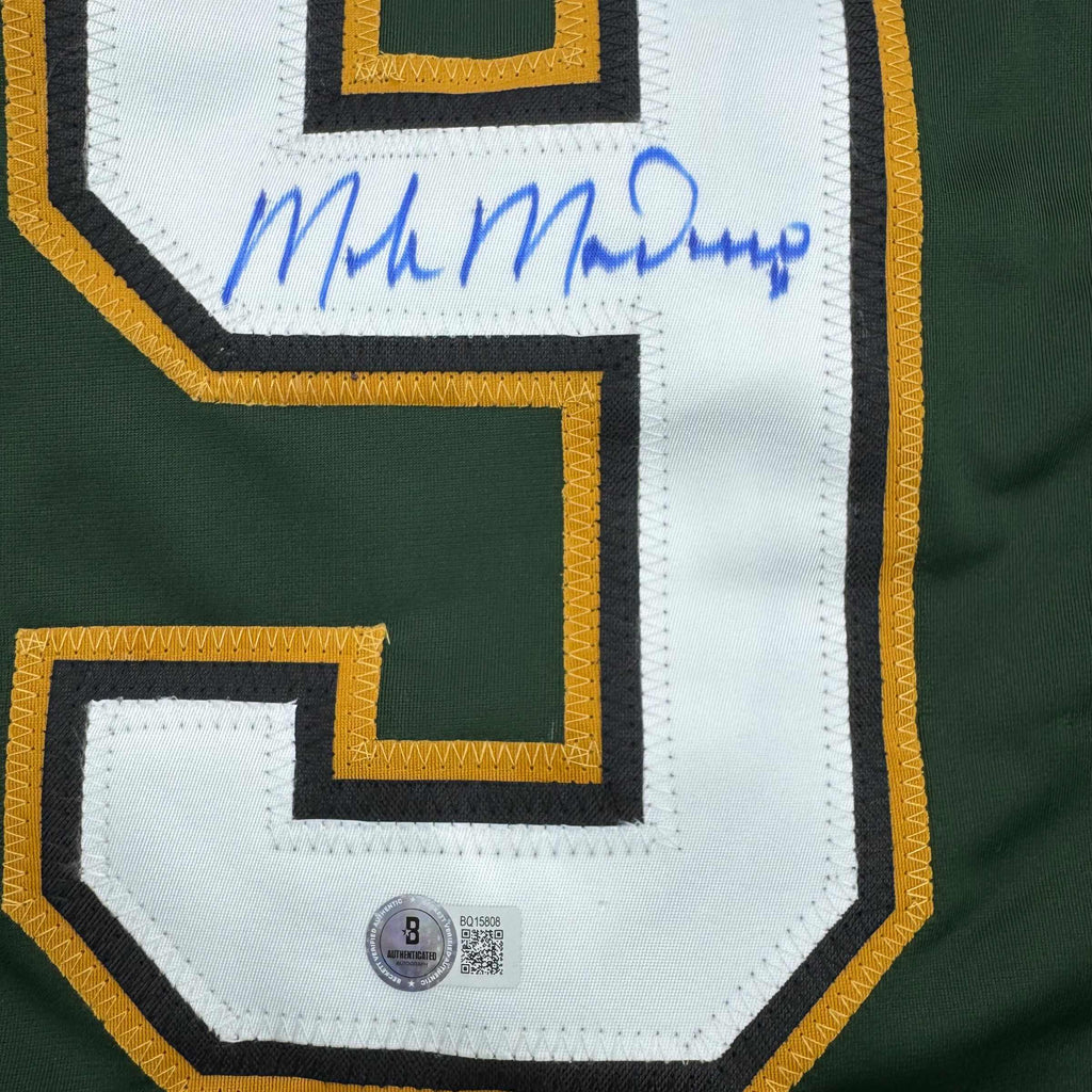 autographed-signed-mike-modano-dallas-dark-green-hockey-jersey-beckett-bas-coa