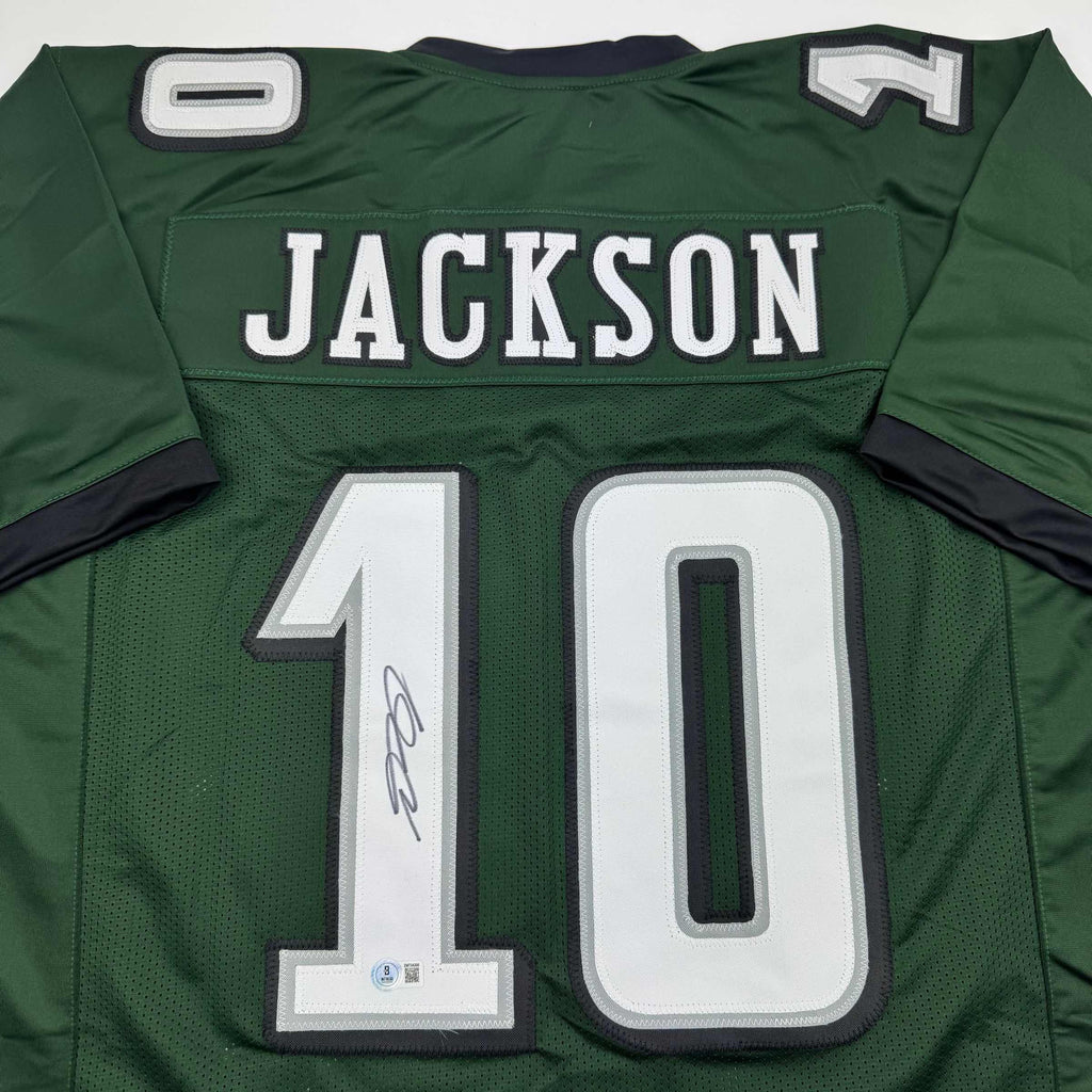 autographed-signed-desean-jackson-philadelphia-green-football-jersey-beckett-bas-coa