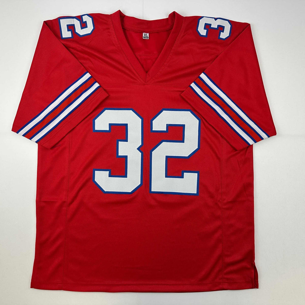 autographed-signed-oj-o-j-simpson-buffalo-red-football-jersey-jsa-coa