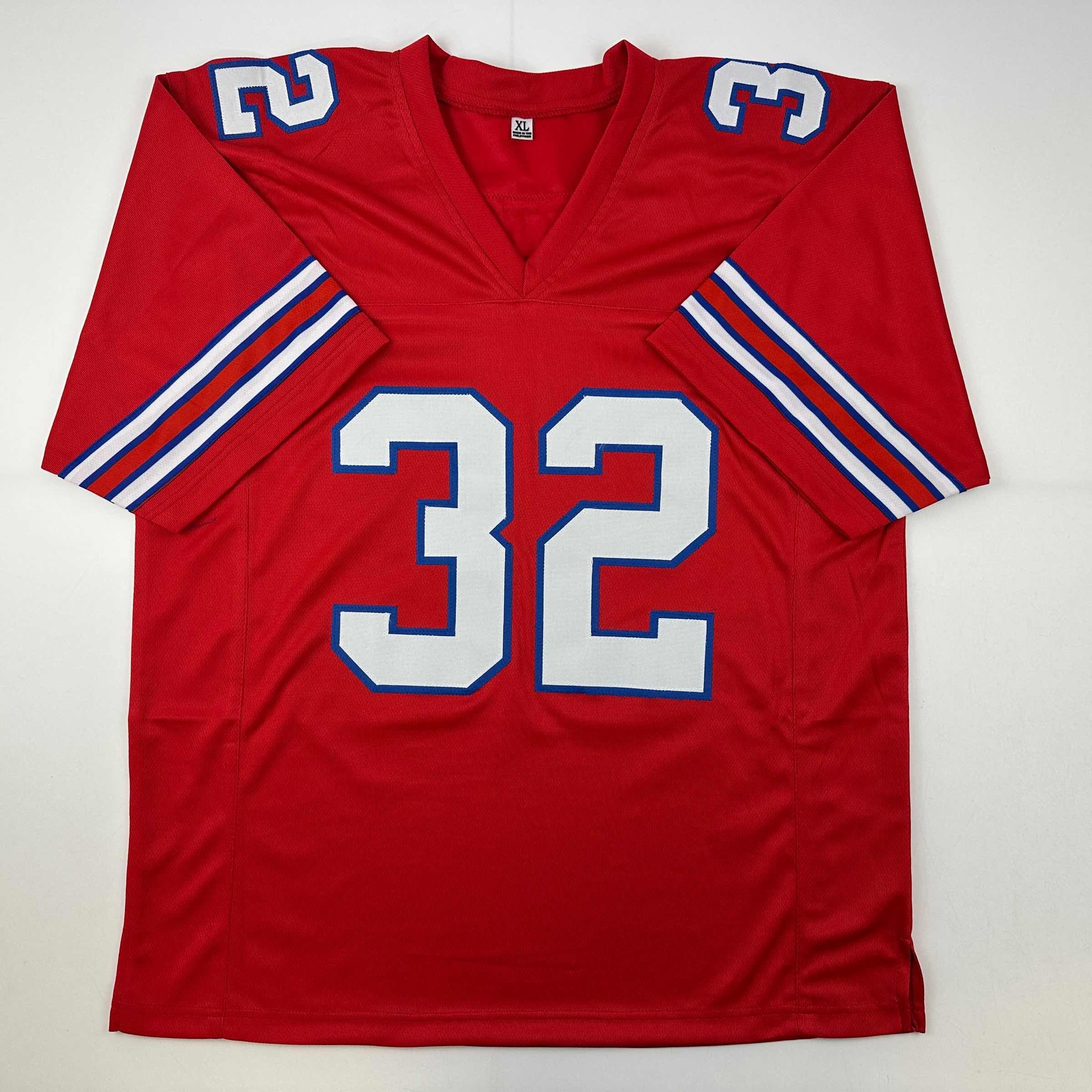 autographed-signed-oj-o-j-simpson-buffalo-red-football-jersey-jsa-coa