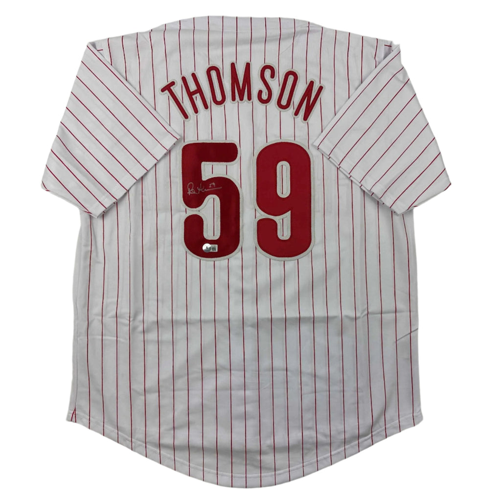 autographed-signed-rob-thomson-philadelphia-pinstripe-baseball-jersey-beckett-bas-coa