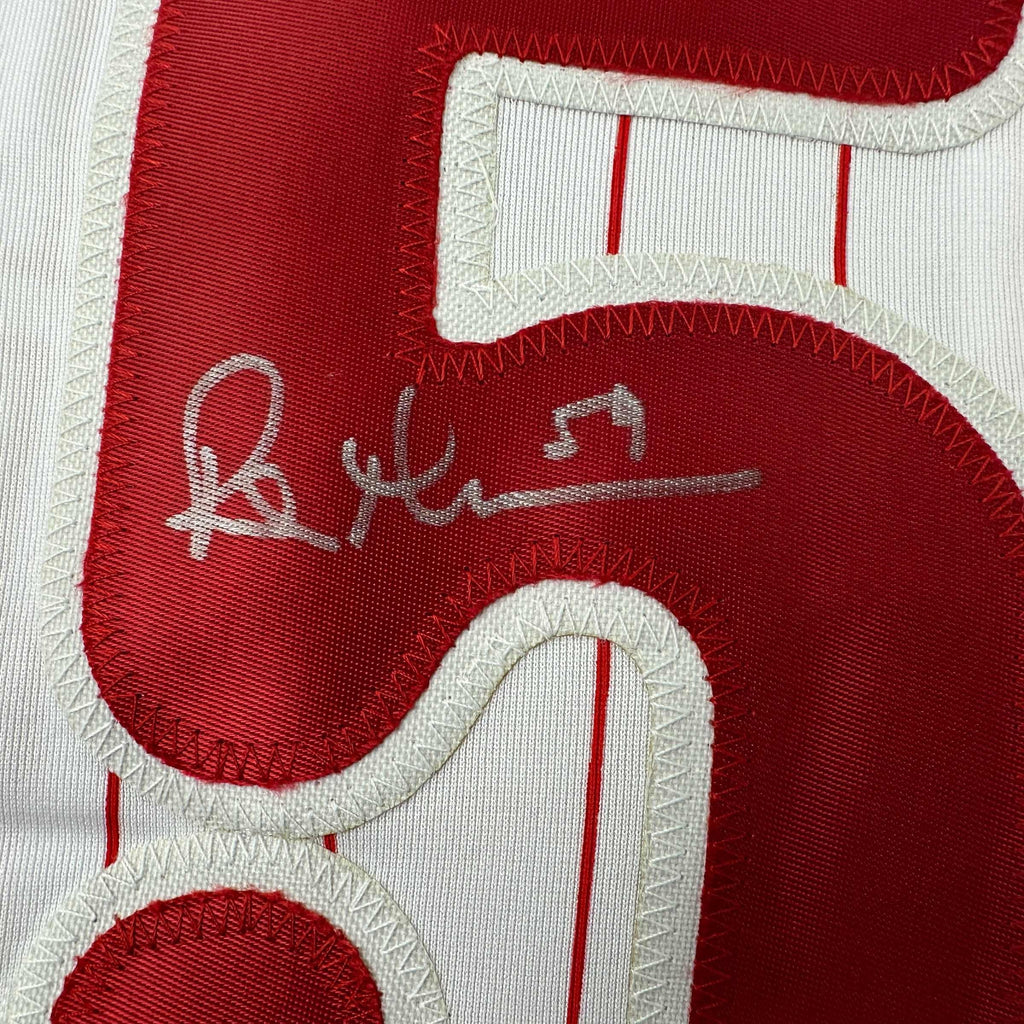 autographed-signed-rob-thomson-philadelphia-pinstripe-baseball-jersey-beckett-bas-coa