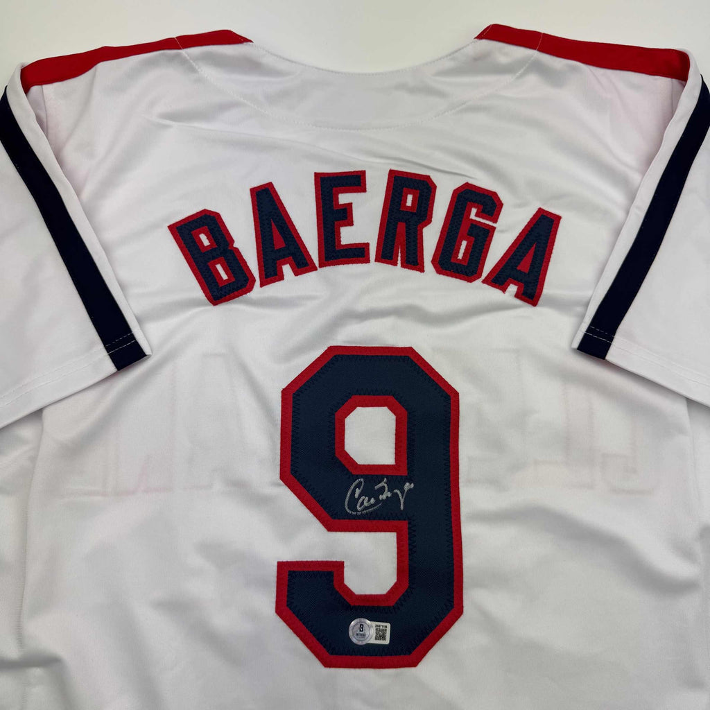 autographed-signed-carlos-baerga-cleveland-white-baseball-jersey-beckett-bas-coa