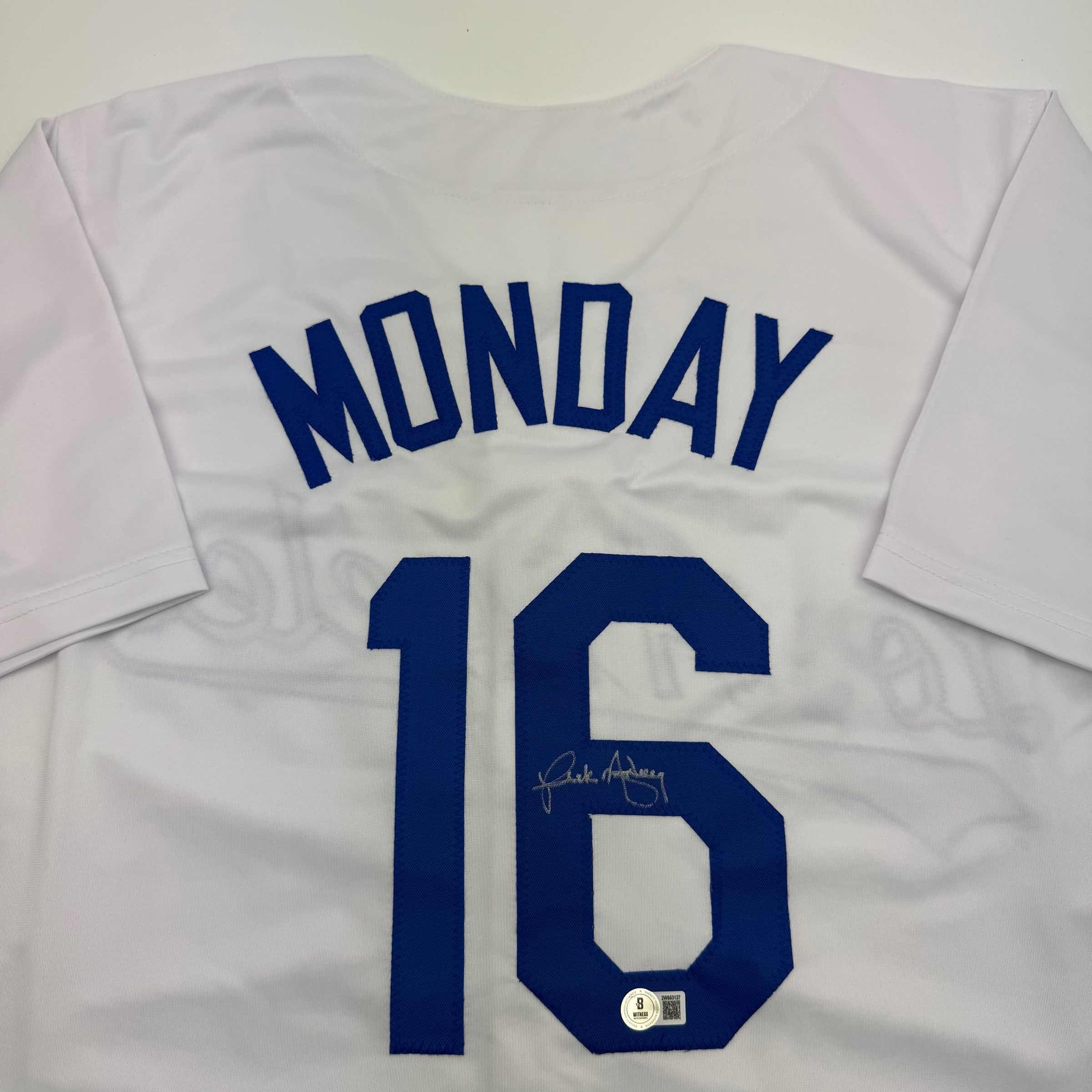 autographed-signed-rick-monday-los-angeles-la-white-baseball-jersey-beckett-bas-coa