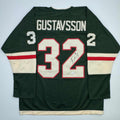 autographed-signed-filip-gustavsson-minnesota-green-hockey-jersey-jsa-coa