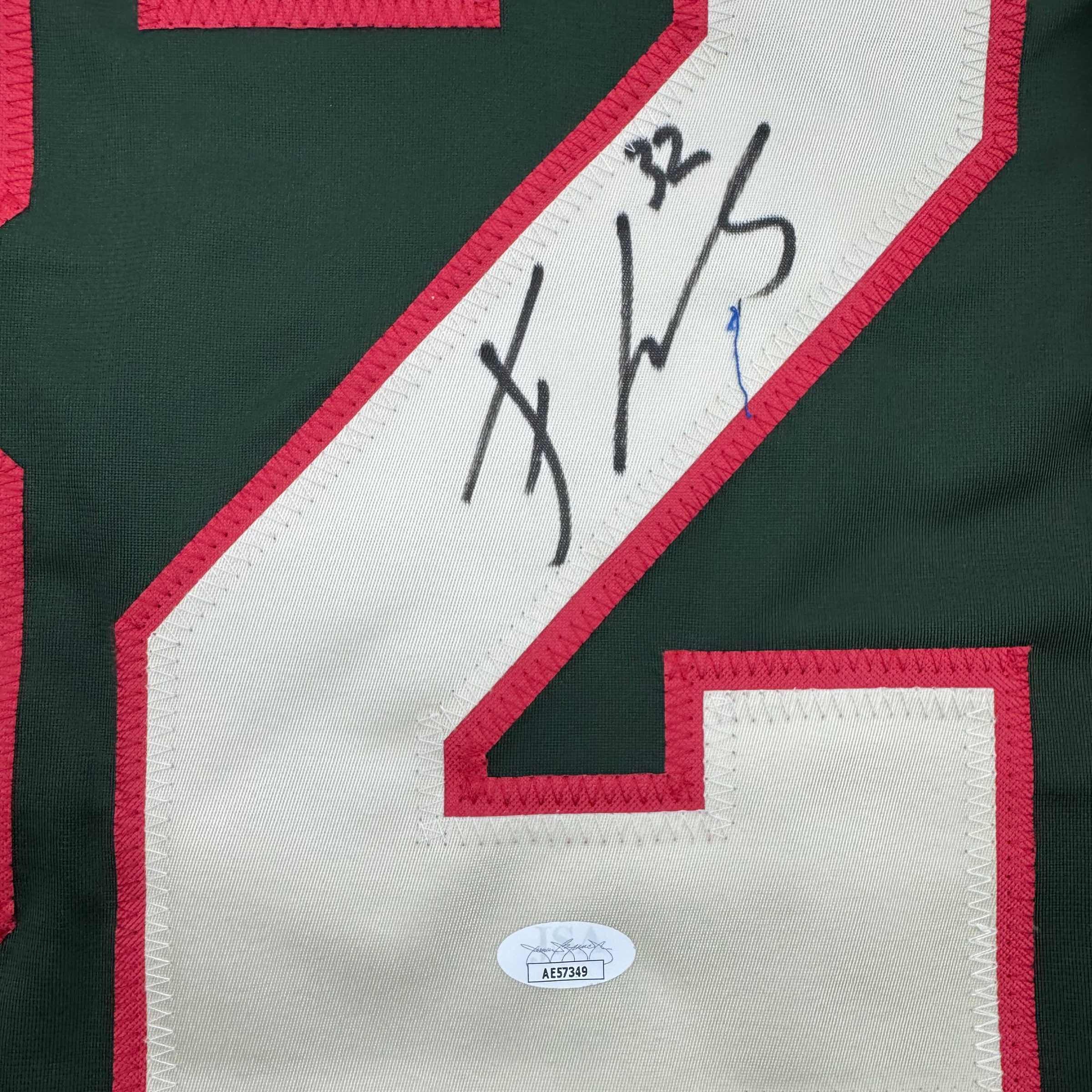 autographed-signed-filip-gustavsson-minnesota-green-hockey-jersey-jsa-coa