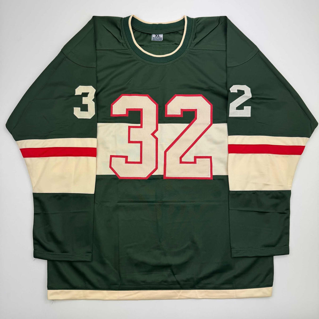 autographed-signed-filip-gustavsson-minnesota-green-hockey-jersey-jsa-coa