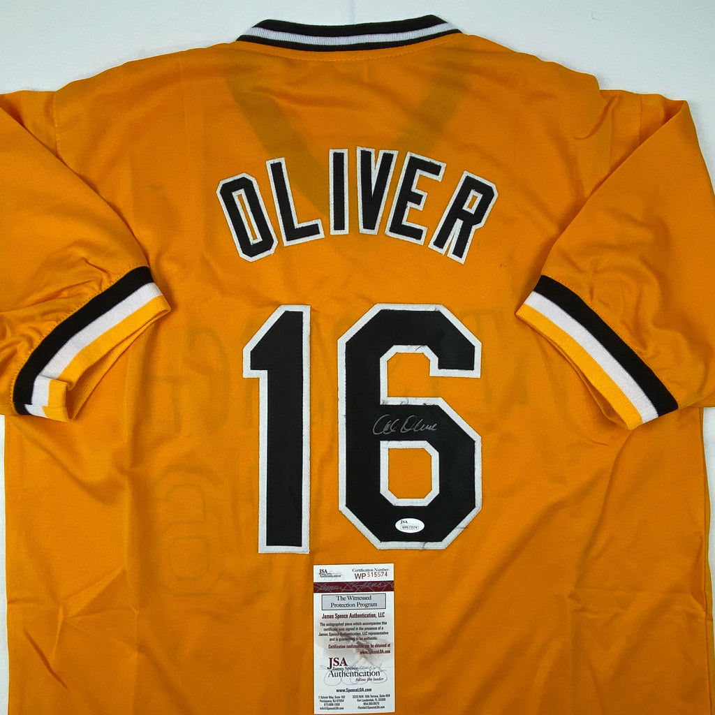 autographed-signed-al-oliver-pittsburgh-yellow-baseball-jersey-jsa-coa