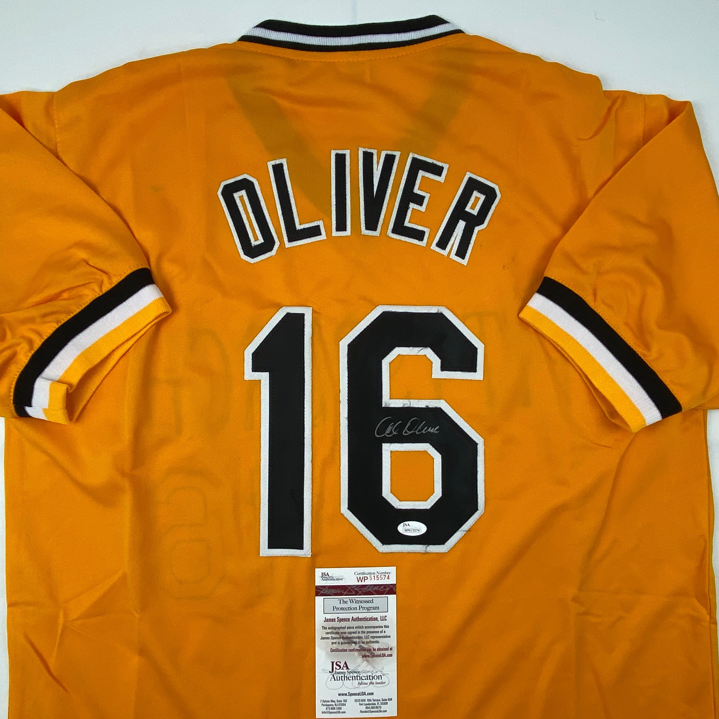 autographed-signed-al-oliver-pittsburgh-yellow-baseball-jersey-jsa-coa
