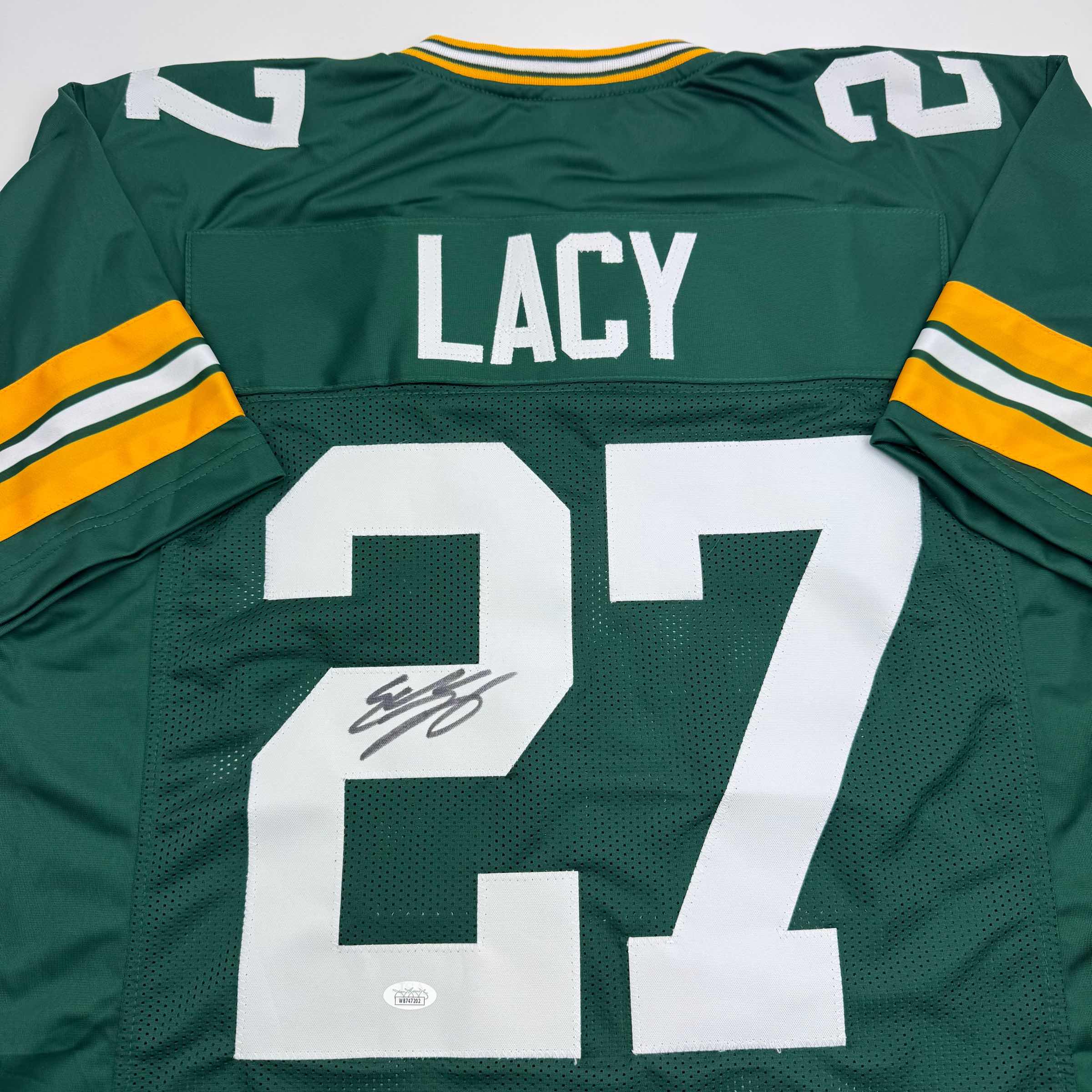 autographed-signed-eddie-lacy-green-bay-green-football-jersey-jsa-coa