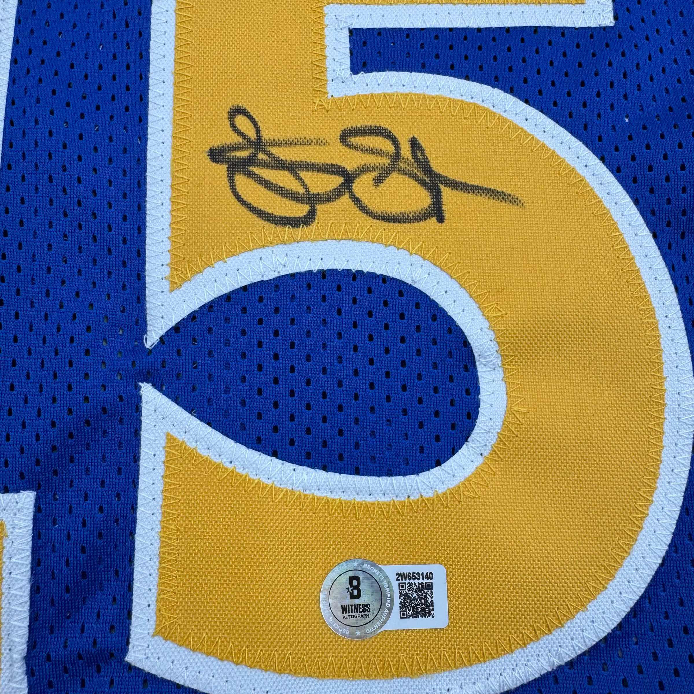 autographed-signed-latrell-sprewell-golden-state-blue-basketball-jersey-beckett-bas-coa