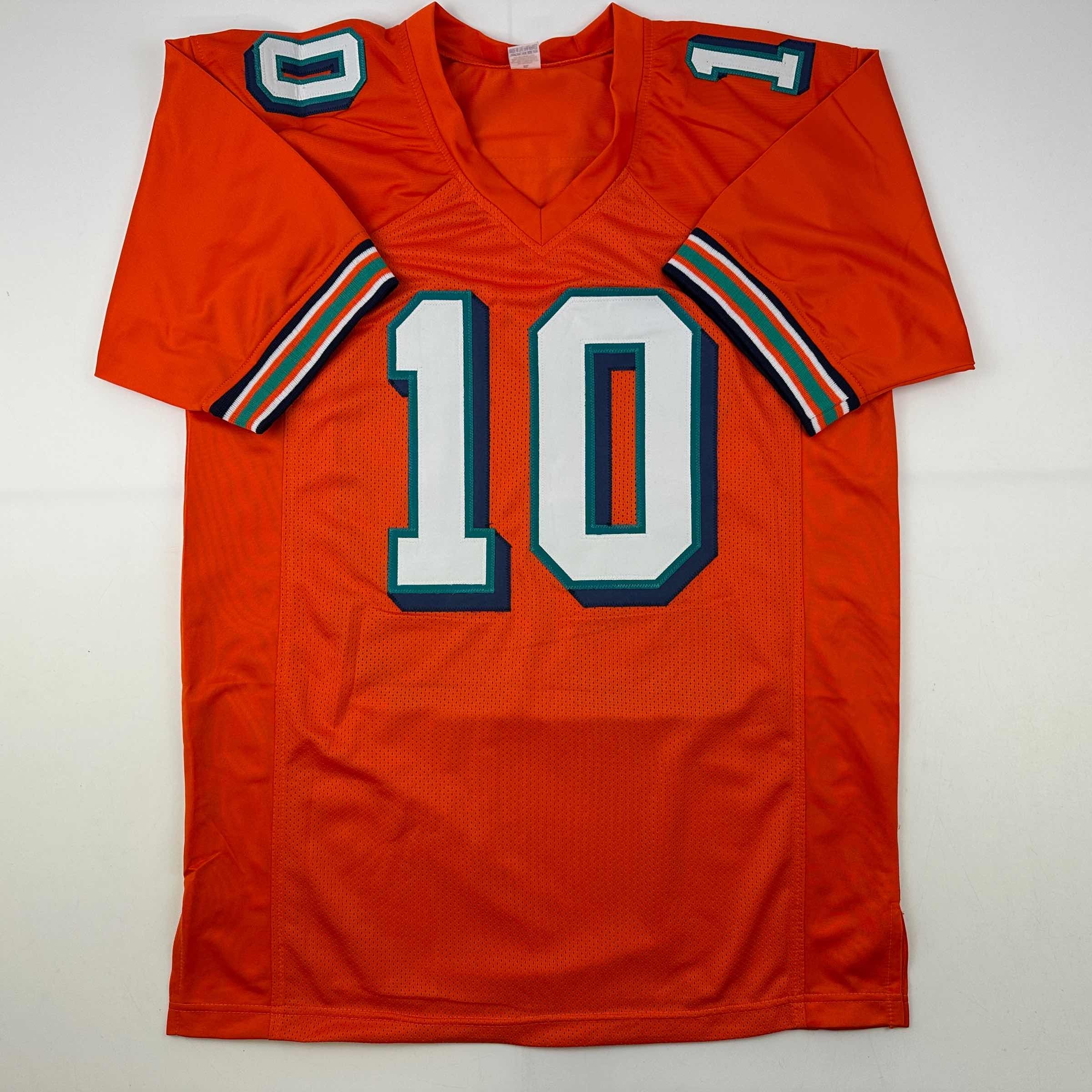 autographed-signed-tyreek-hill-miami-orange-retro-football-jersey-jsa-coa
