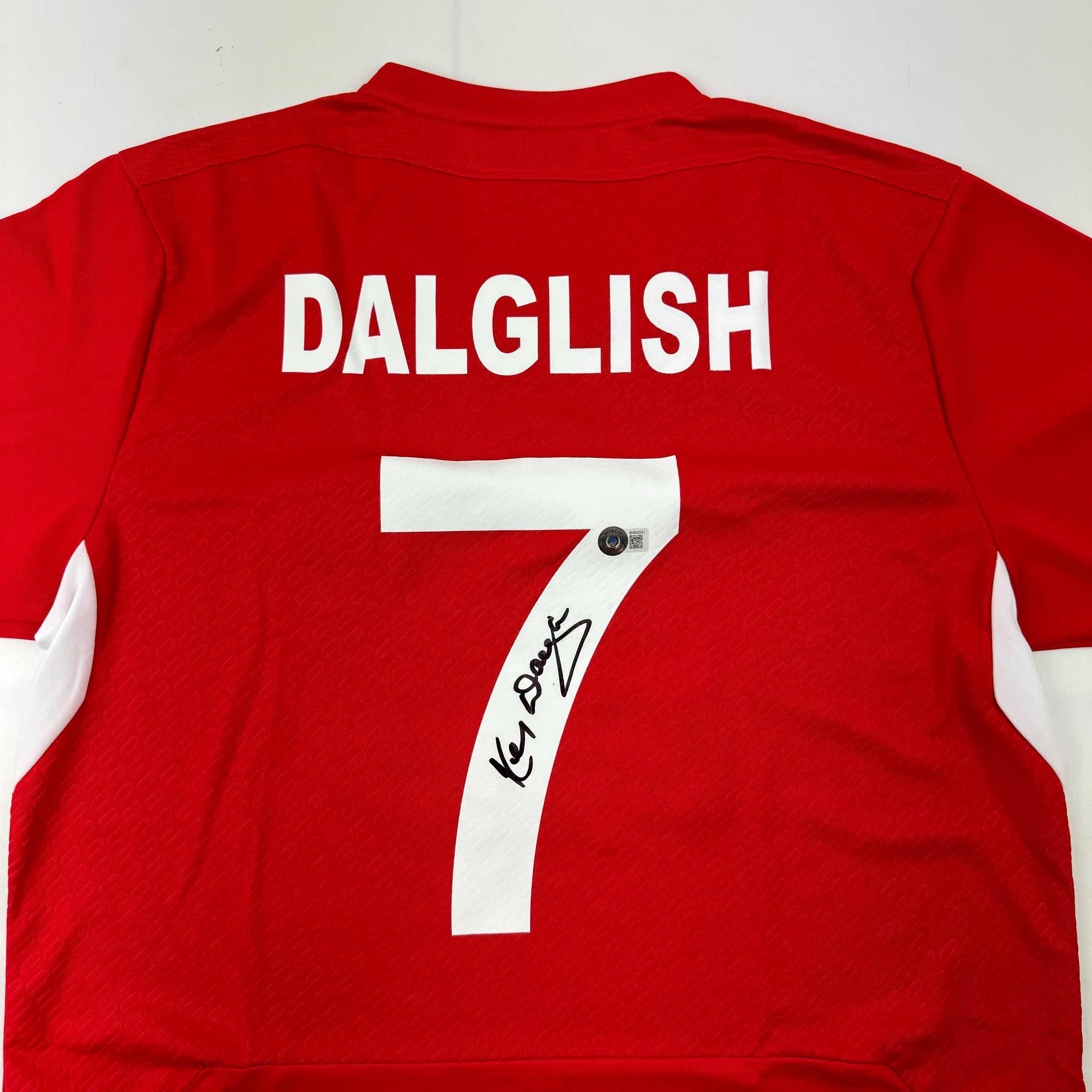 autographed-signed-kenny-dalglish-liverpool-red-carlsberg-soccer-jersey-beckett-bas-coa