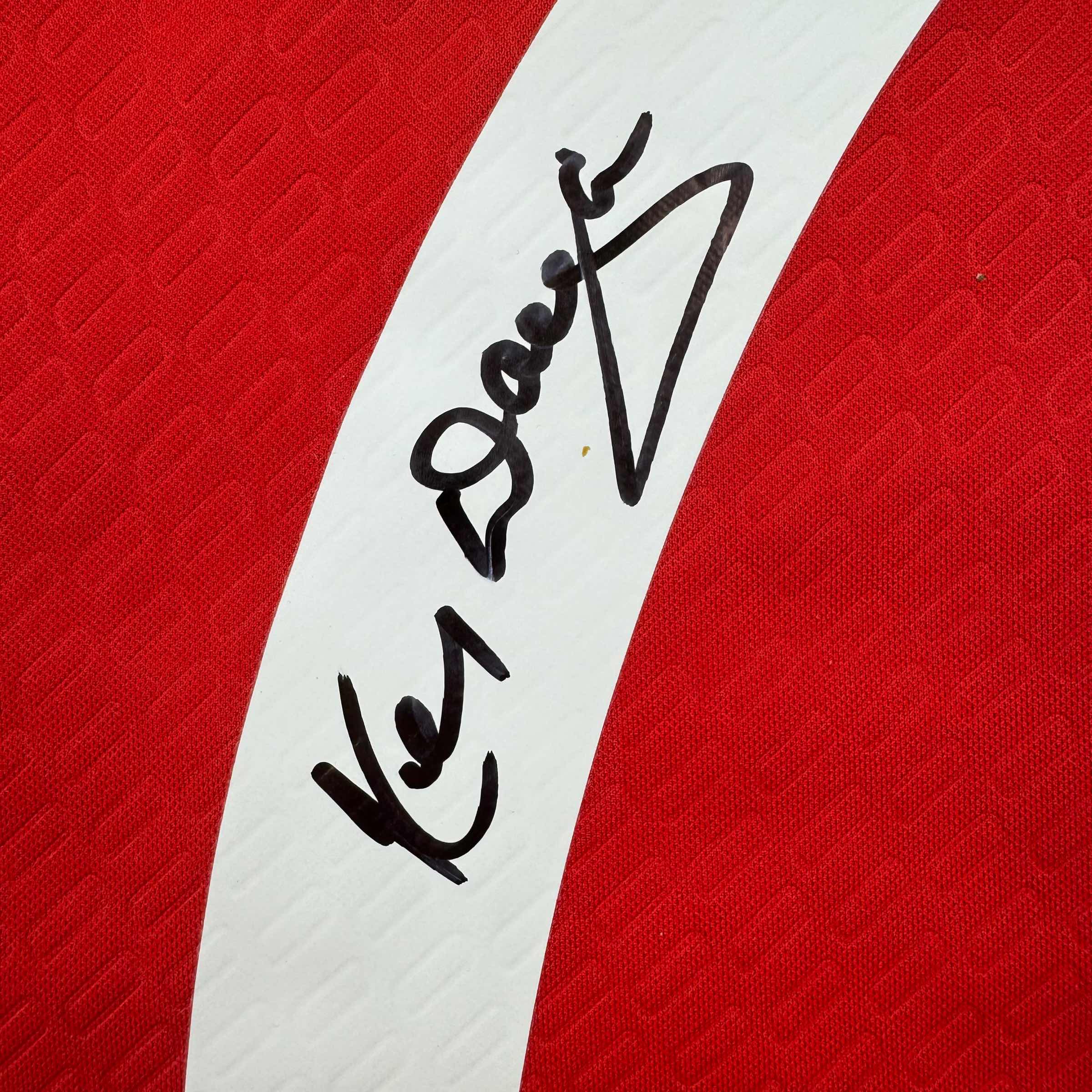 autographed-signed-kenny-dalglish-liverpool-red-carlsberg-soccer-jersey-beckett-bas-coa