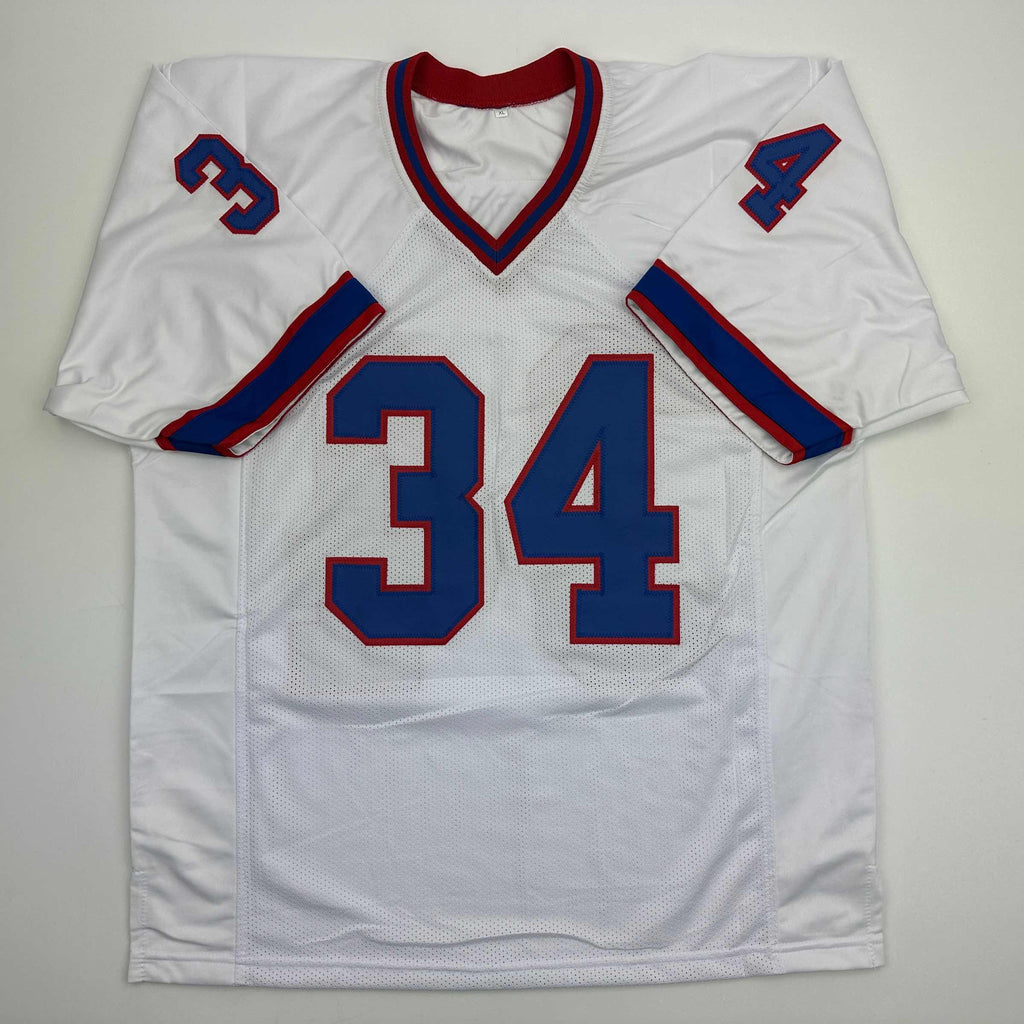 autographed-signed-thurman-thomas-buffalo-white-football-jersey-beckett-bas-coa