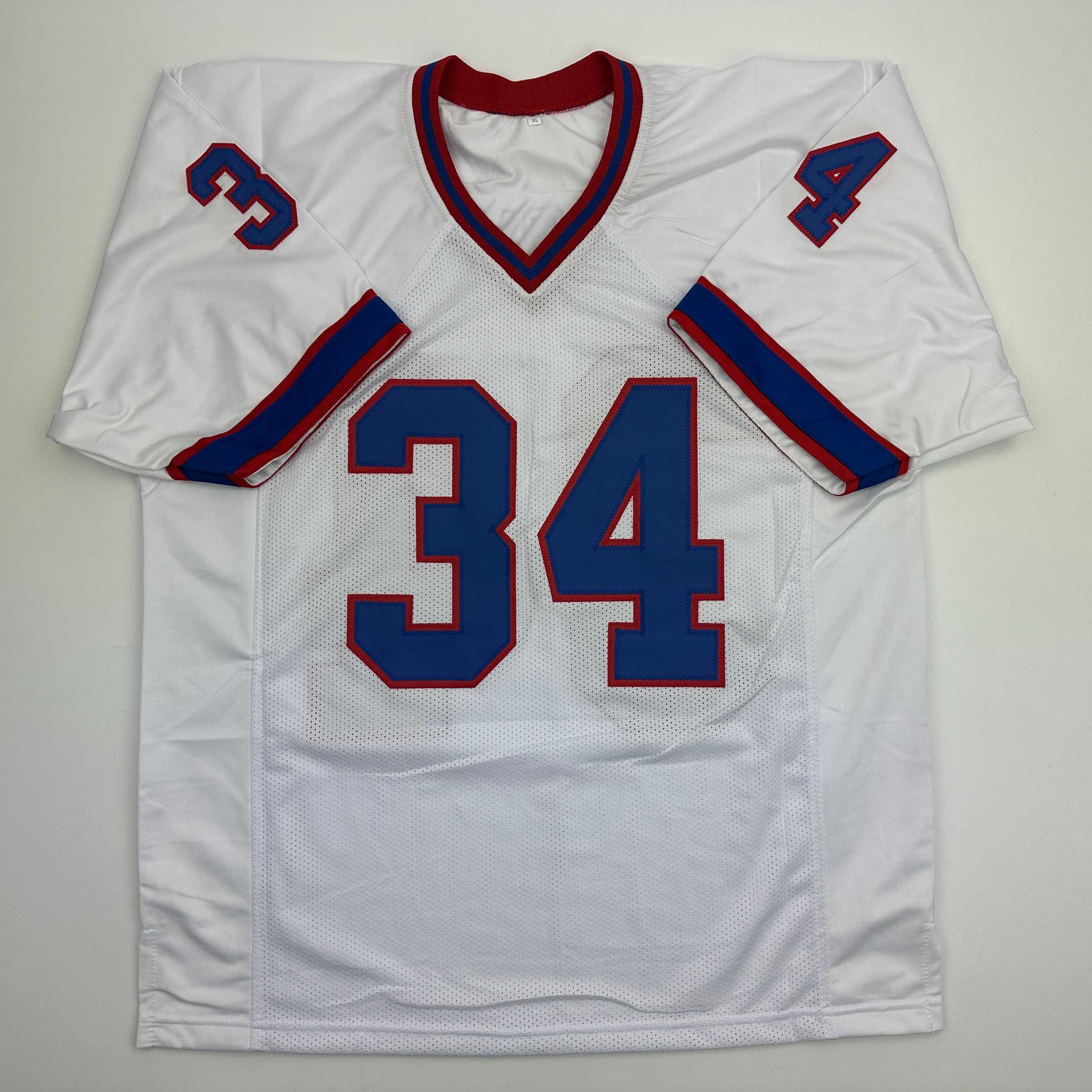 autographed-signed-thurman-thomas-buffalo-white-football-jersey-beckett-bas-coa