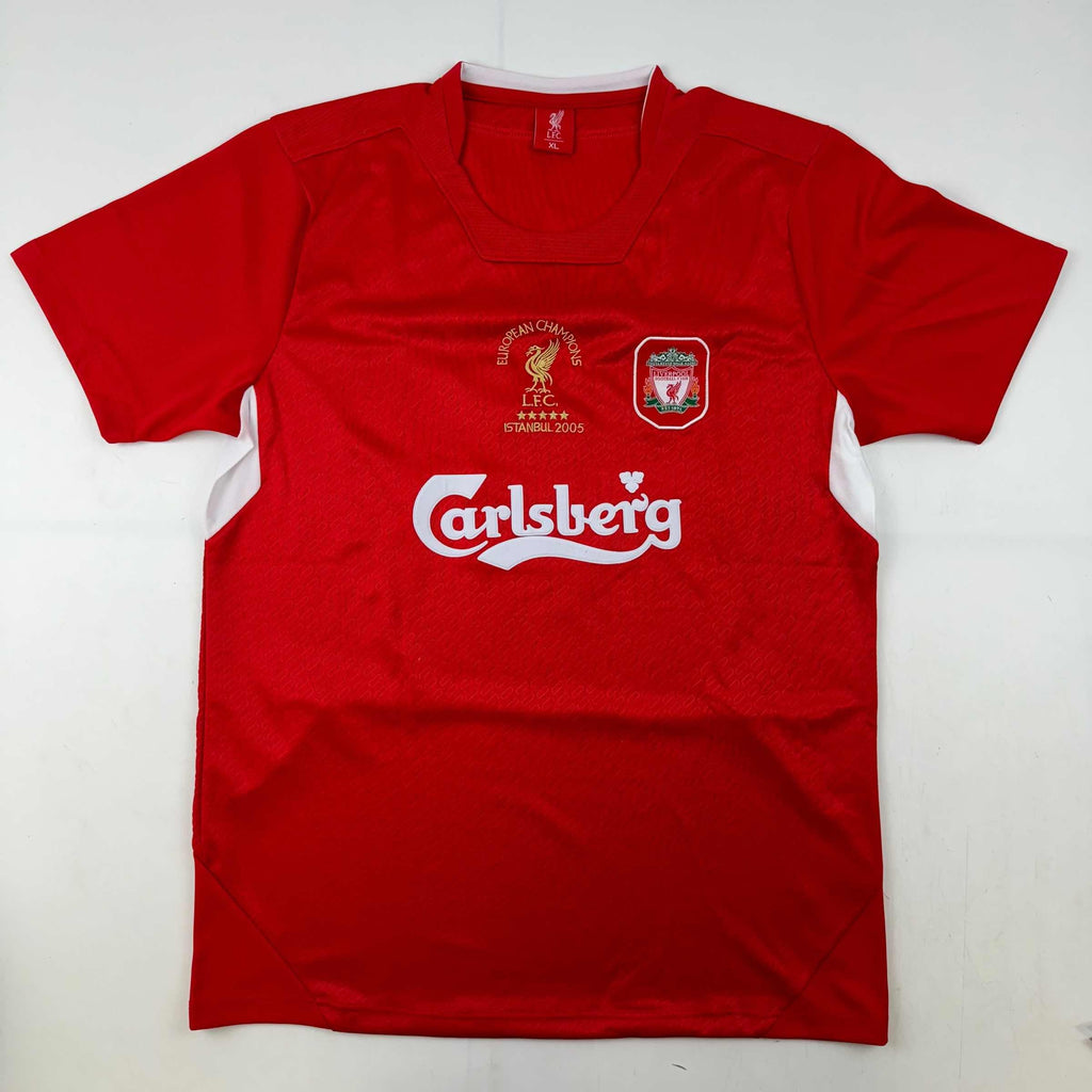autographed-signed-kenny-dalglish-liverpool-red-carlsberg-soccer-jersey-beckett-bas-coa