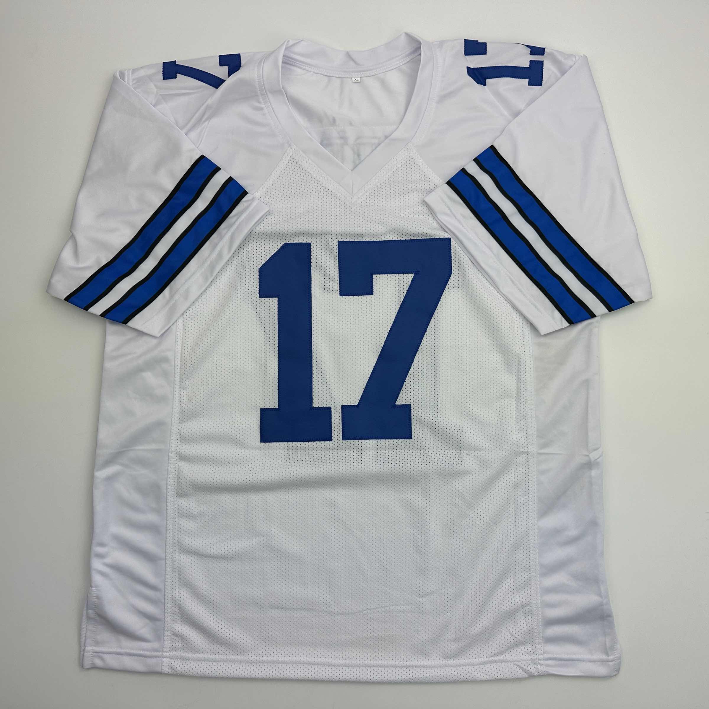 autographed-signed-brandon-aubrey-dallas-white-football-jersey-beckett-bas-coa