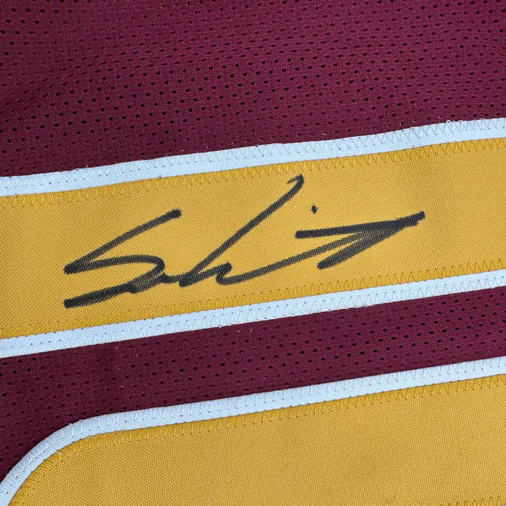 autographed-signed-sam-leavitt-arizona-state-maroon-college-football-jersey-beckett-bas-coa