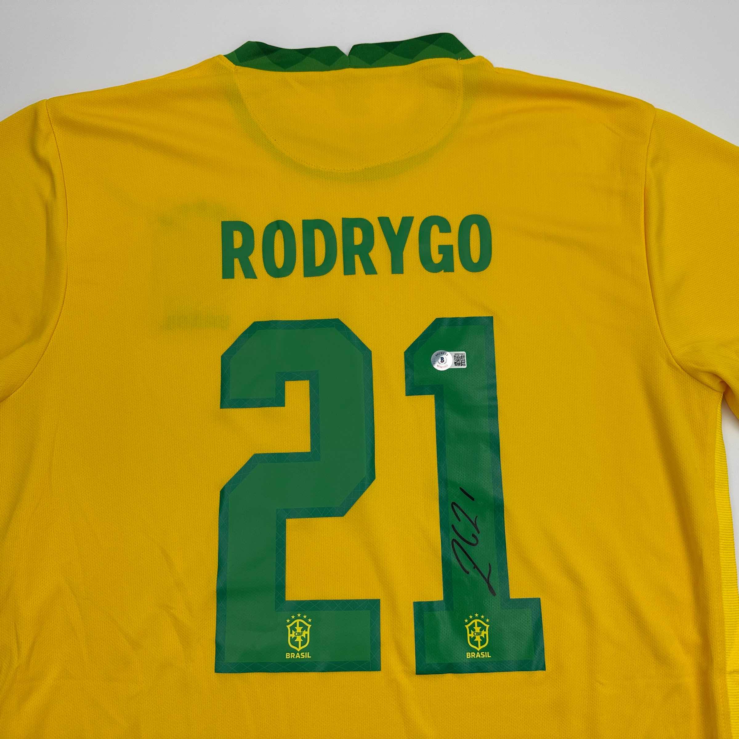 autographed-signed-rodrygo-silva-de-goes-brazil-yellow-soccer-world-cup-jersey-beckett-bas-coa