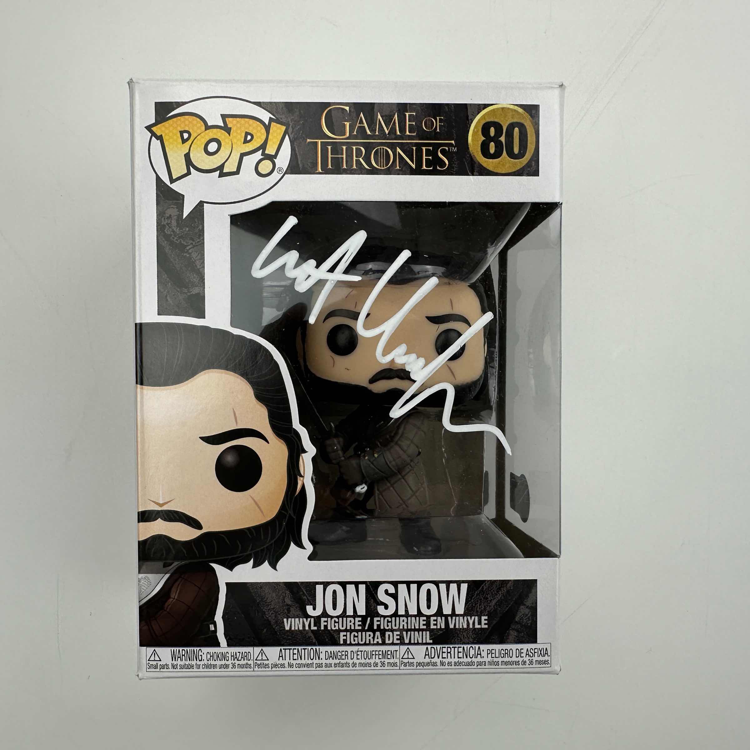 autographed-signed-kit-harington-jon-snow-80-game-of-thrones-funko-pop-tv-television-figurine-toy-beckett-bas-coa