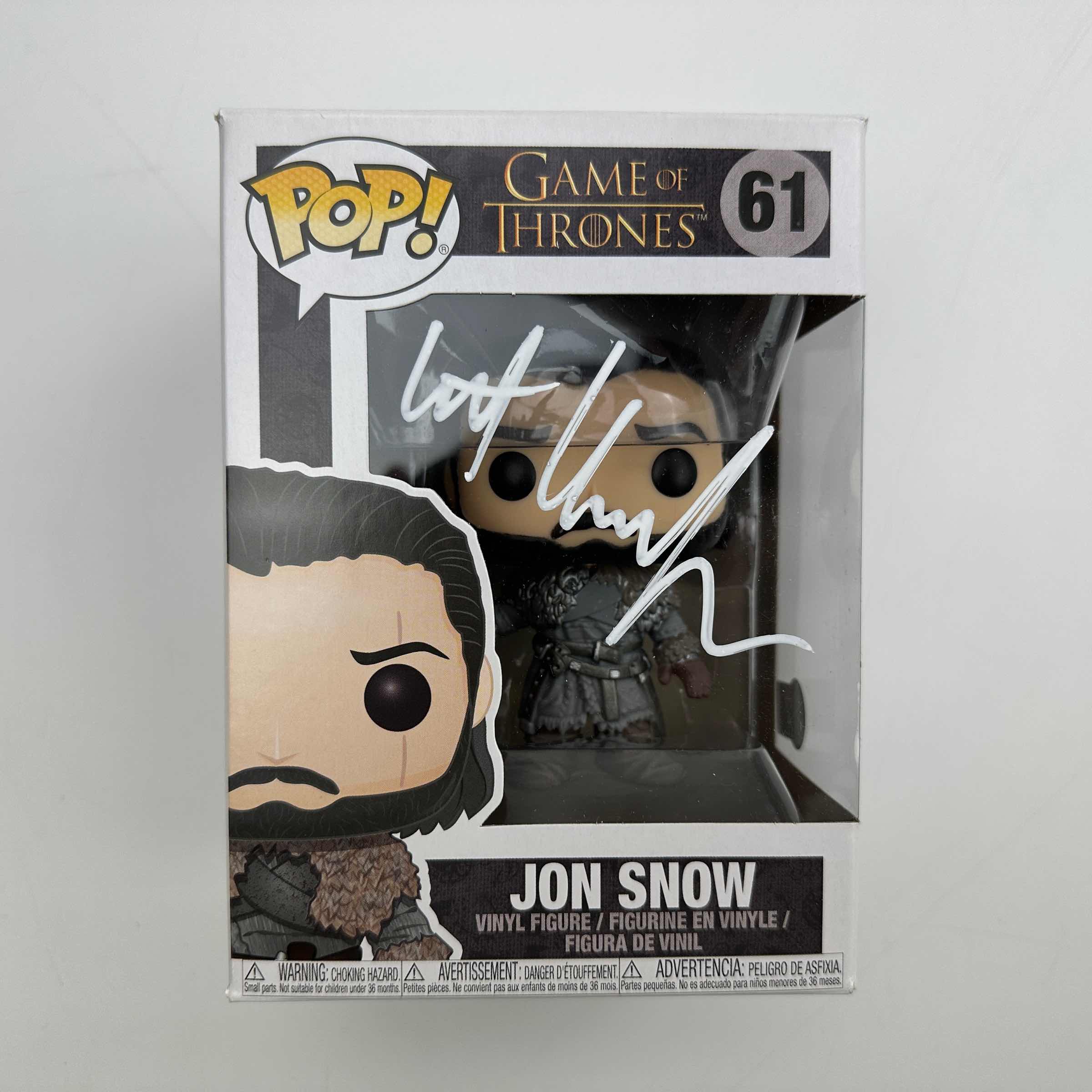 autographed-signed-kit-harington-jon-snow-61-game-of-thrones-funko-pop-tv-television-figurine-toy-beckett-bas-coa