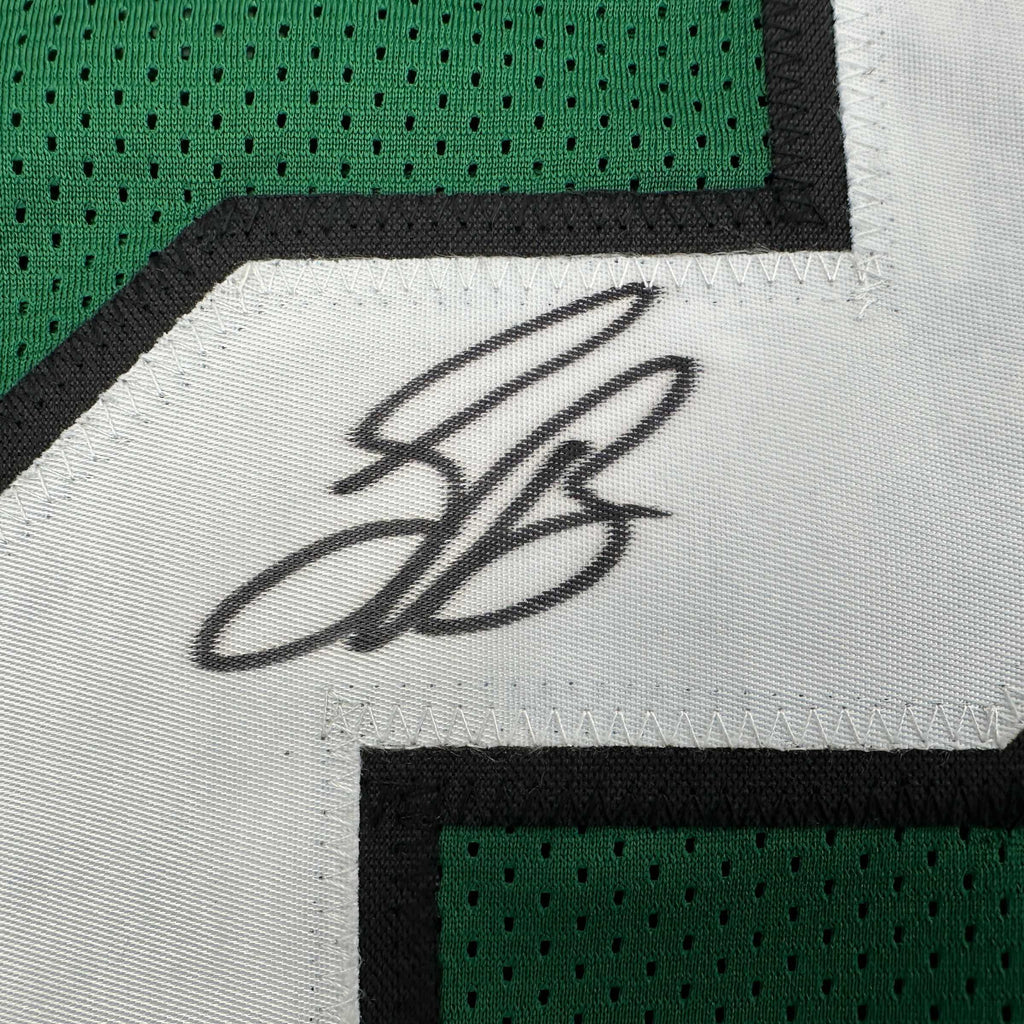 autographed-signed-saquon-barkley-philadelphia-kelly-green-football-jersey-beckett-bas-coa