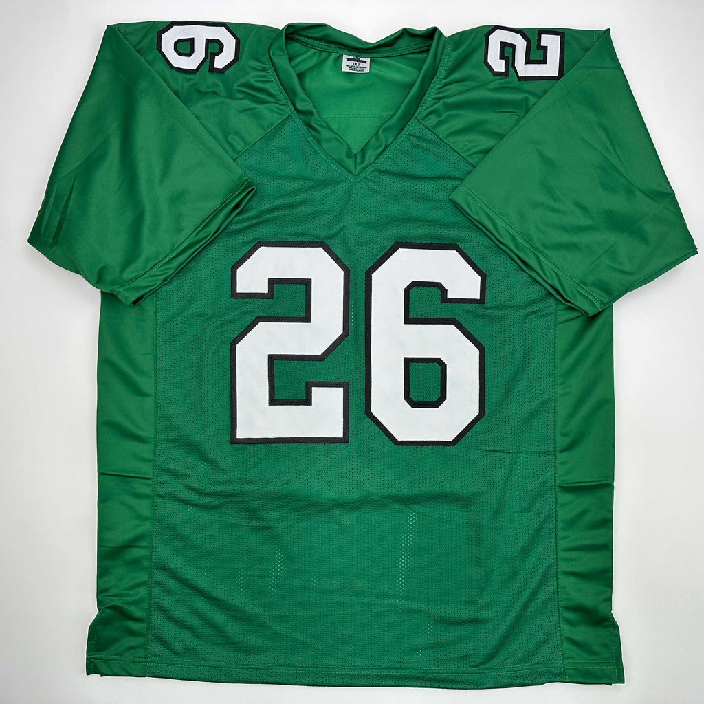 autographed-signed-saquon-barkley-philadelphia-kelly-green-football-jersey-beckett-bas-coa