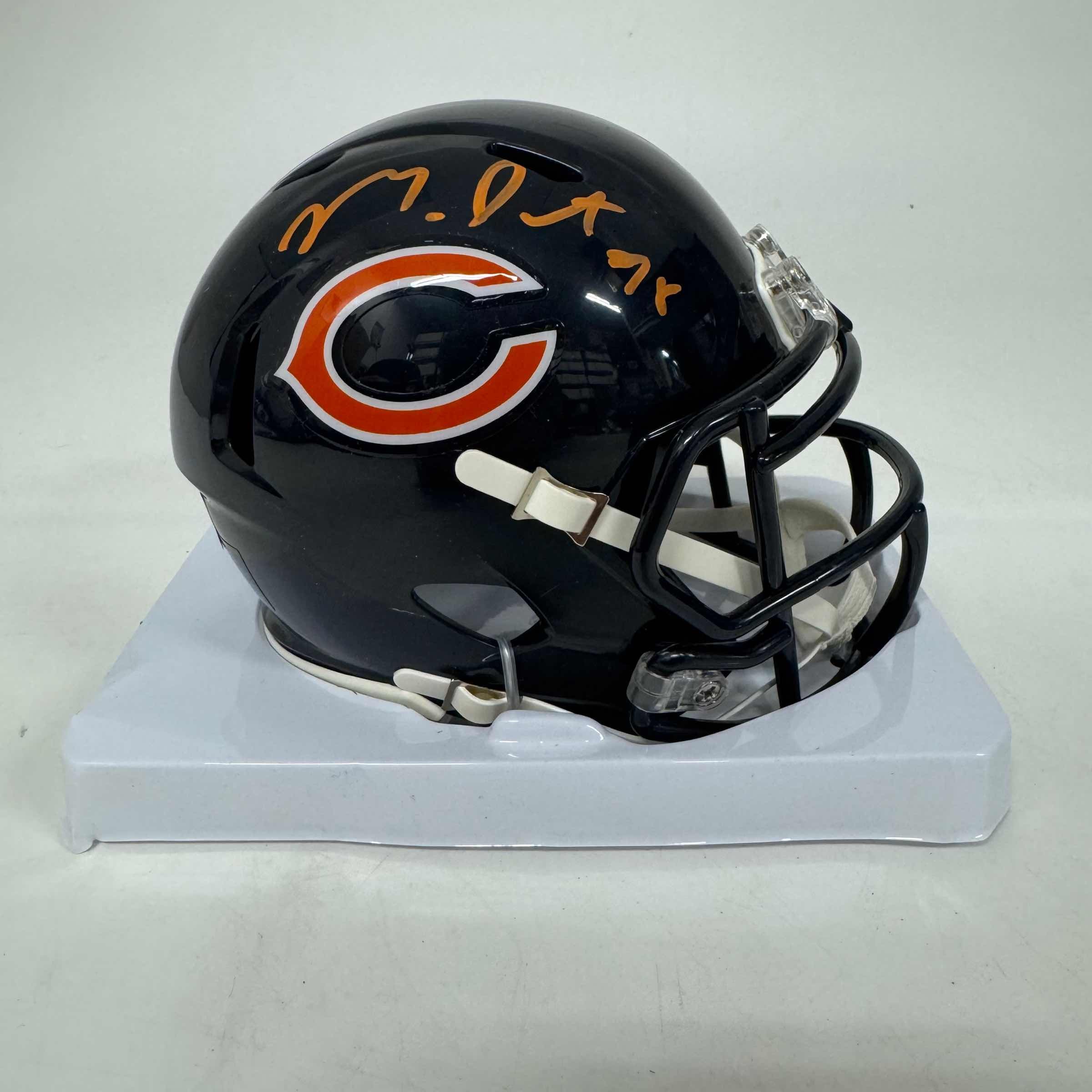 autographed-signed-montez-sweat-chicago-bears-mini-football-helmet-beckett-bas-coa