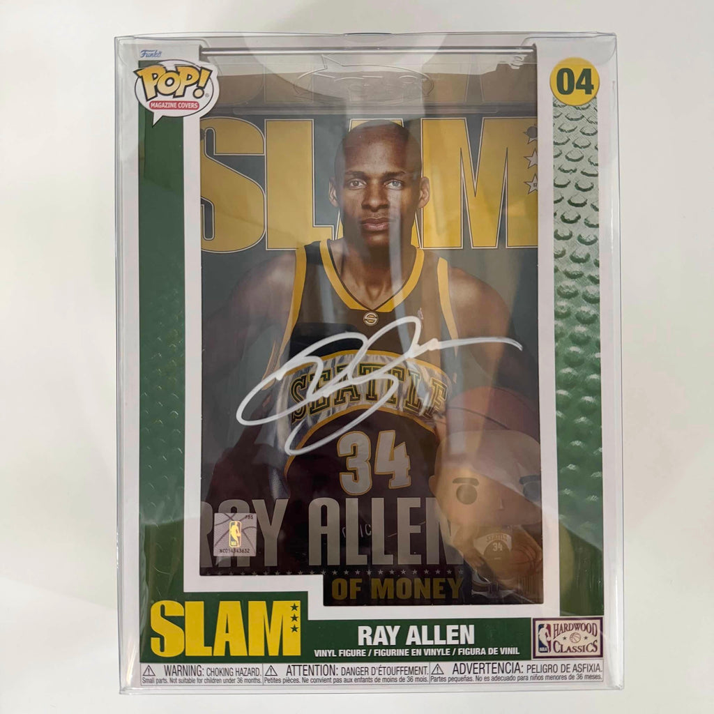 autographed-signed-ray-allen-seattle-supersonics-basketball-slam-magazine-cover-funko-pop-04-figurine-jsa-coa