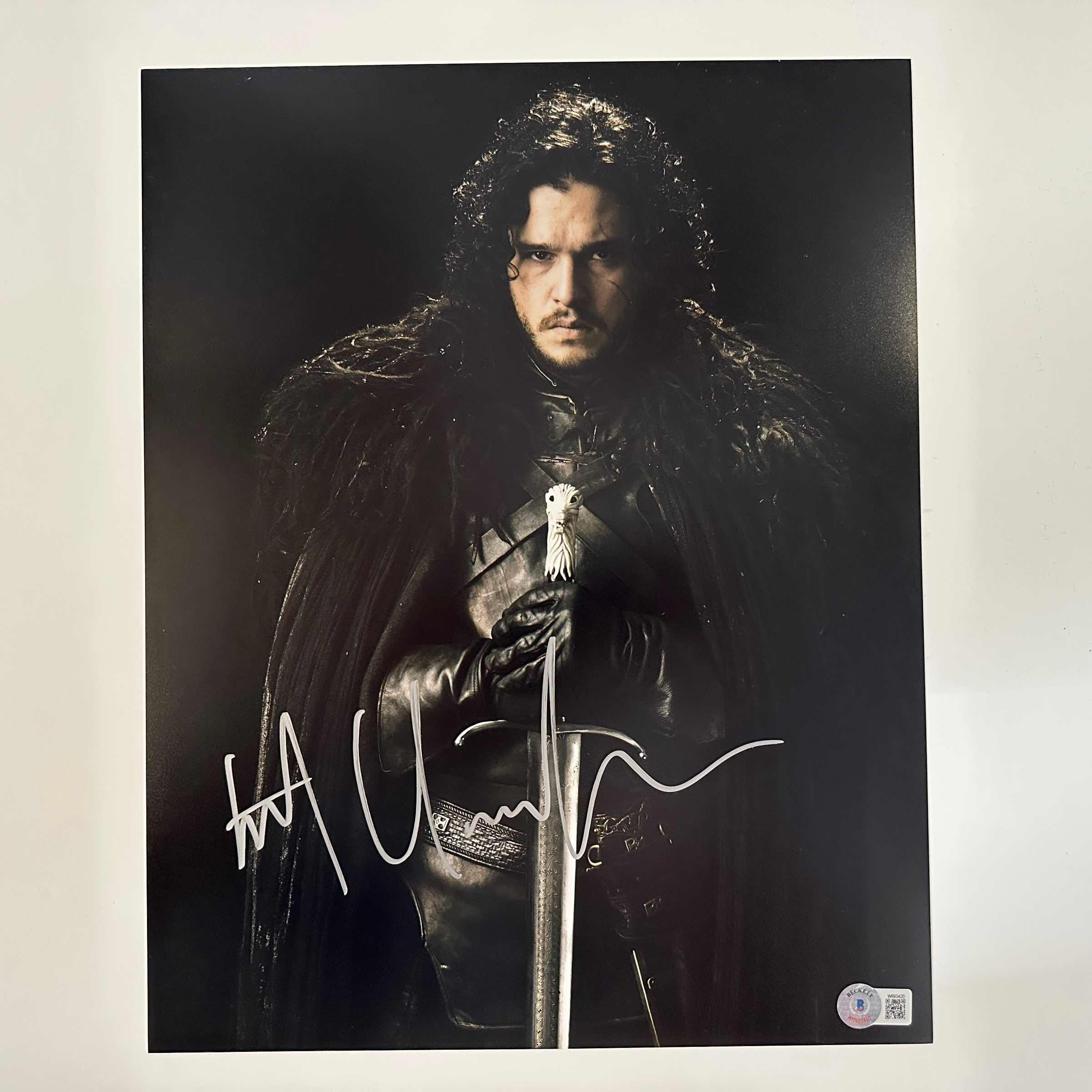 autographed-signed-kit-harington-jon-snow-game-of-thrones-longclaw-11x14-photo-beckett-bas-coa-2