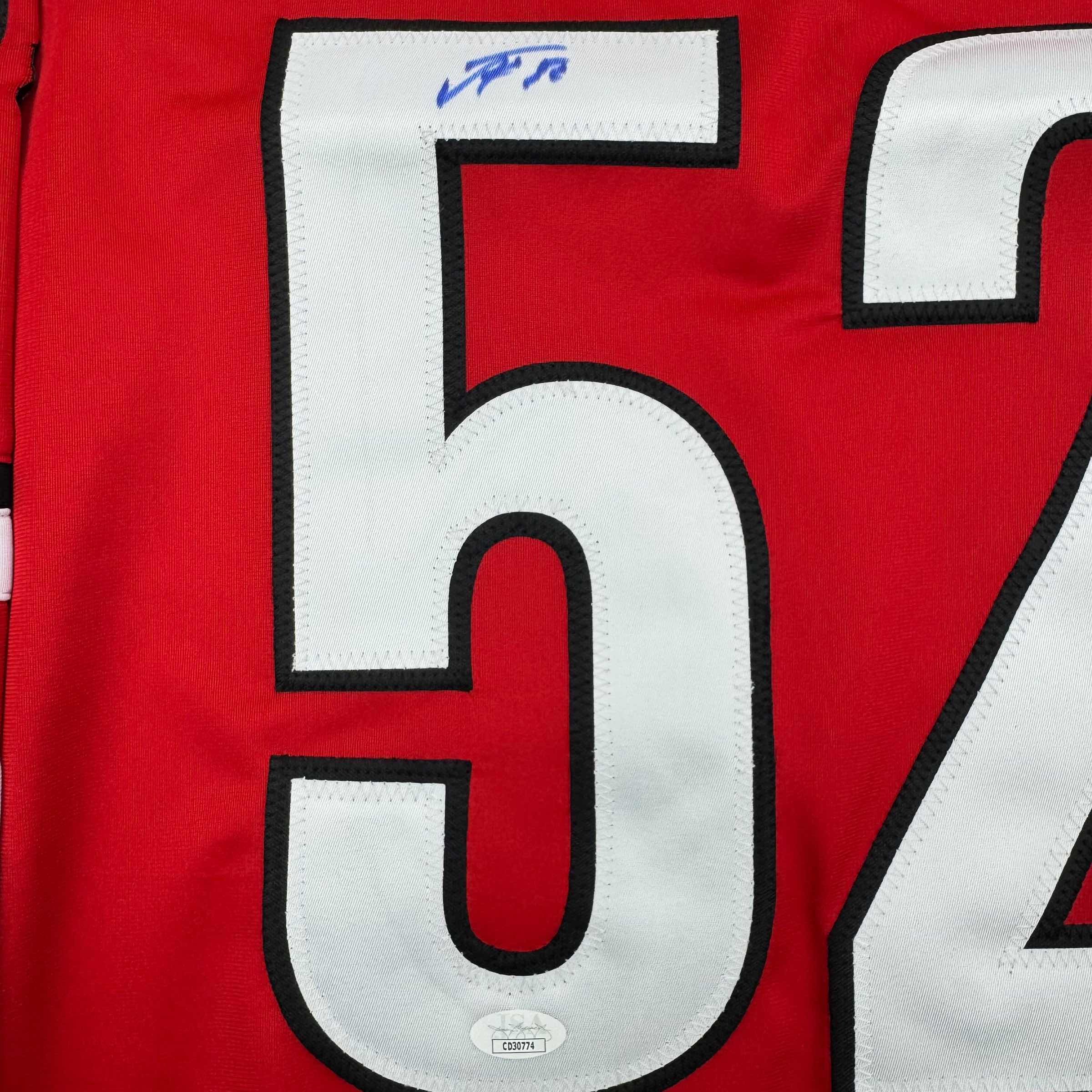 autographed-signed-pyotr-kochetkov-carolina-red-hockey-jersey-jsa-coa