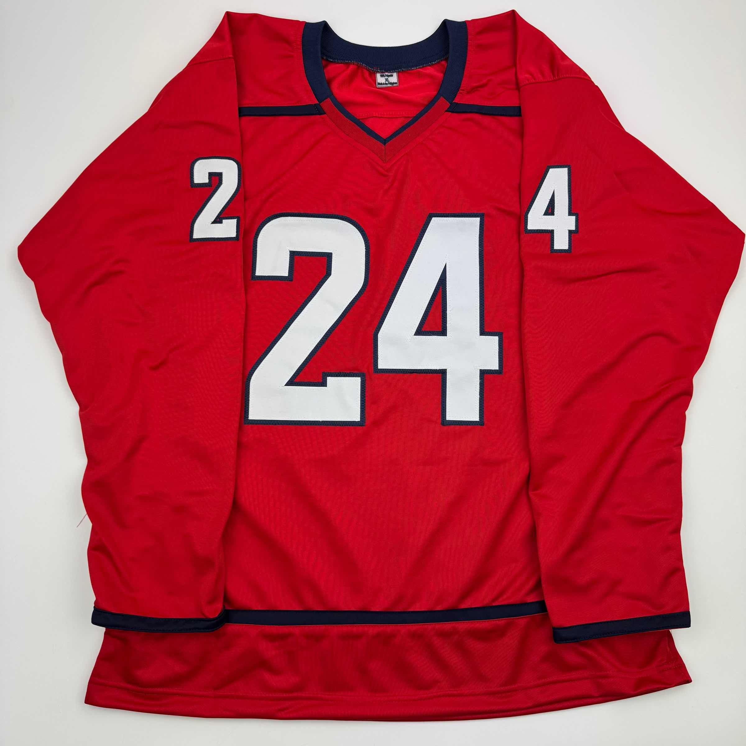 autographed-signed-connor-mcmichael-washington-red-hockey-jersey-beckett-bas-coa