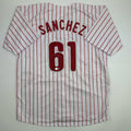 autographed-signed-cristopher-sanchez-philadelphia-pinstripe-baseball-jersey-beckett-bas-coa