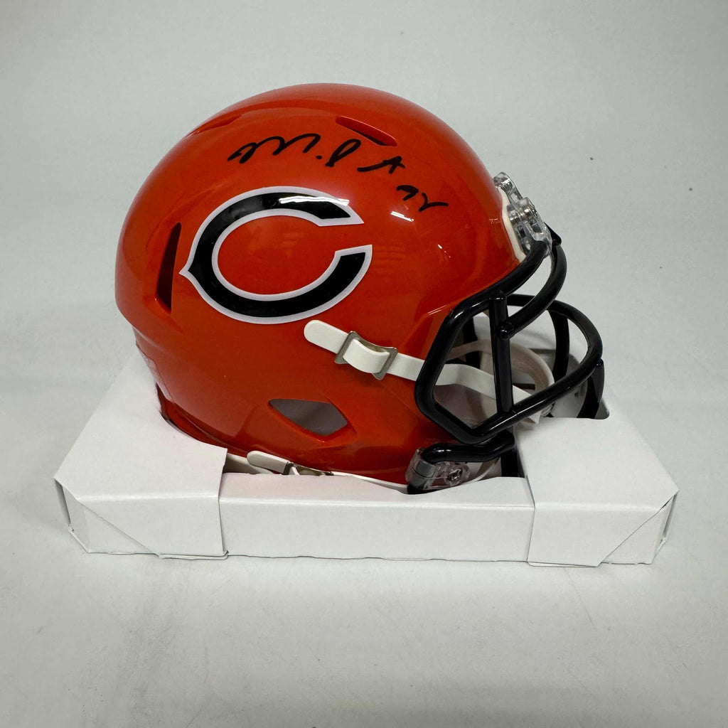 autographed-signed-montez-sweat-chicago-bears-orange-alternate-mini-football-helmet-beckett-bas-coa