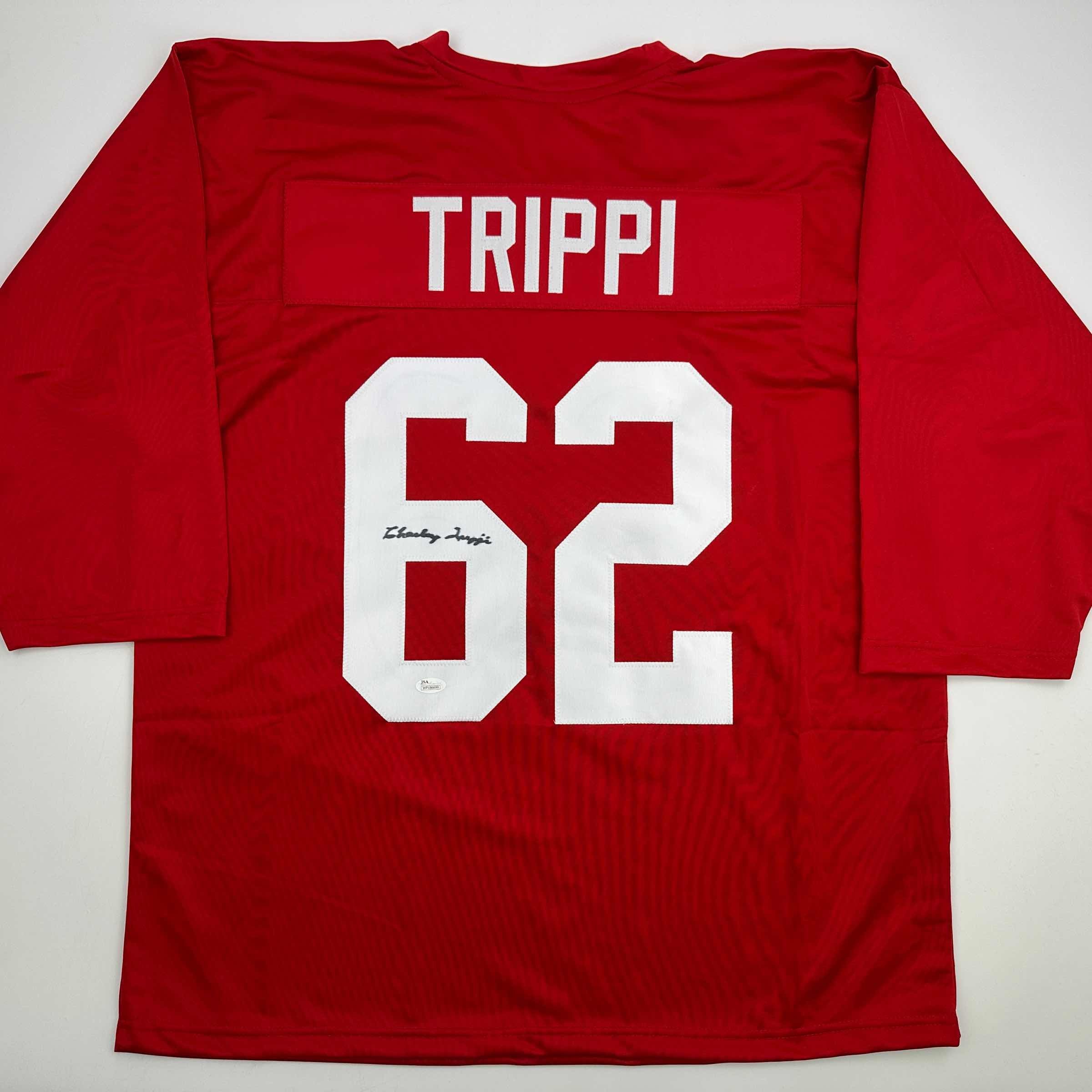 autographed-signed-charley-trippi-arizona-red-football-jersey-jsa-coa